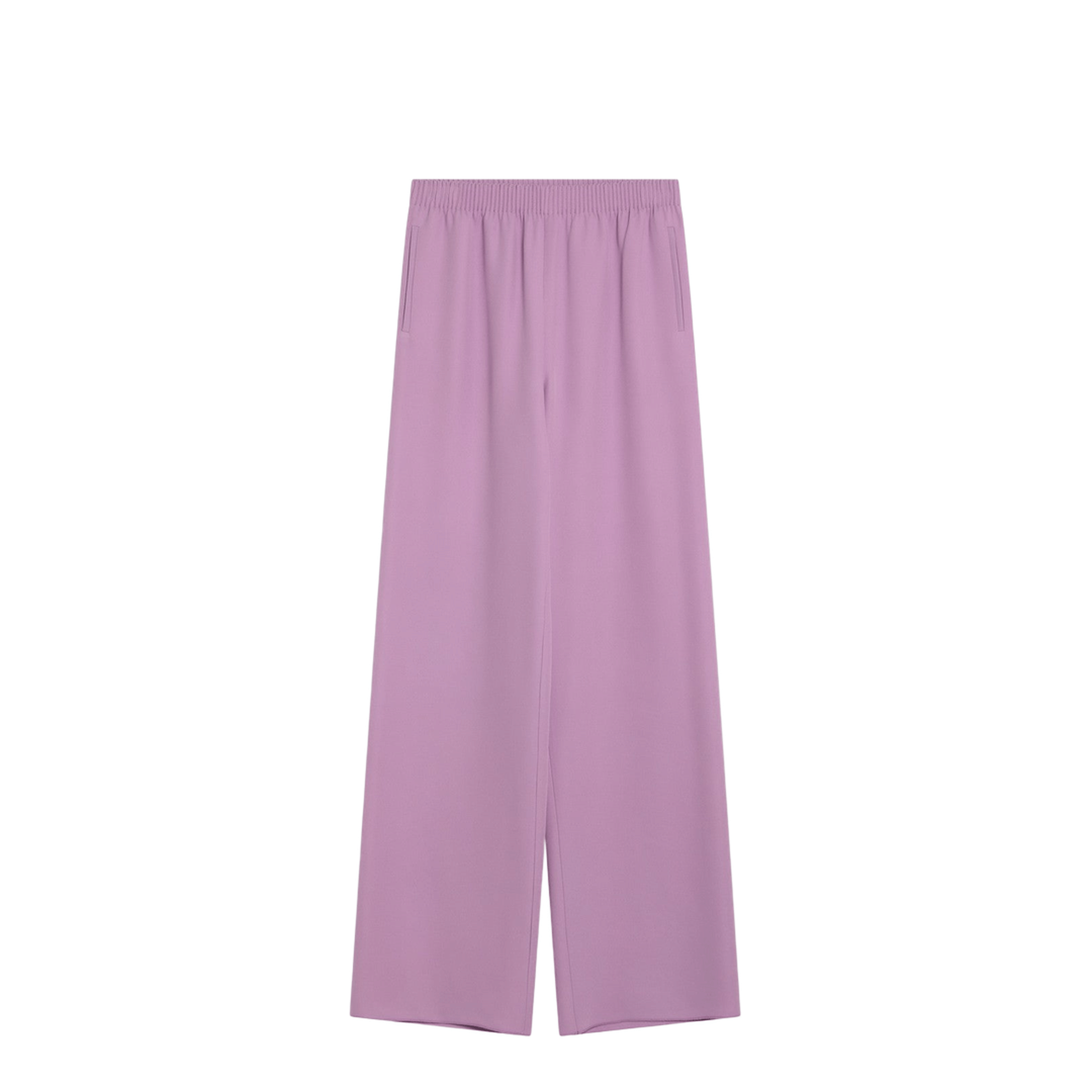 Wide Lilac Pink Silk Pants