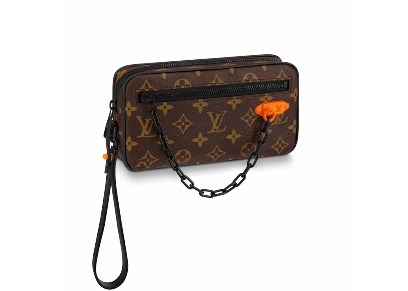 Louis Vuitton Pochette Volga Monogram Black Hardware Brown
