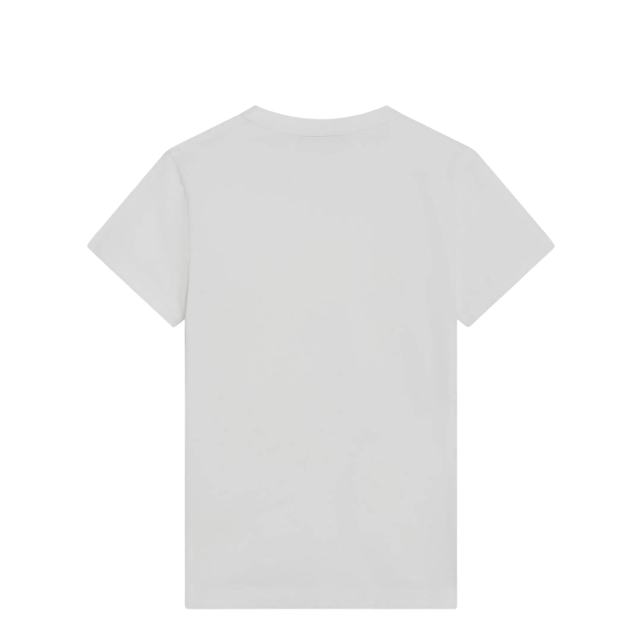 White Cotton Crew Neck T-Shirt