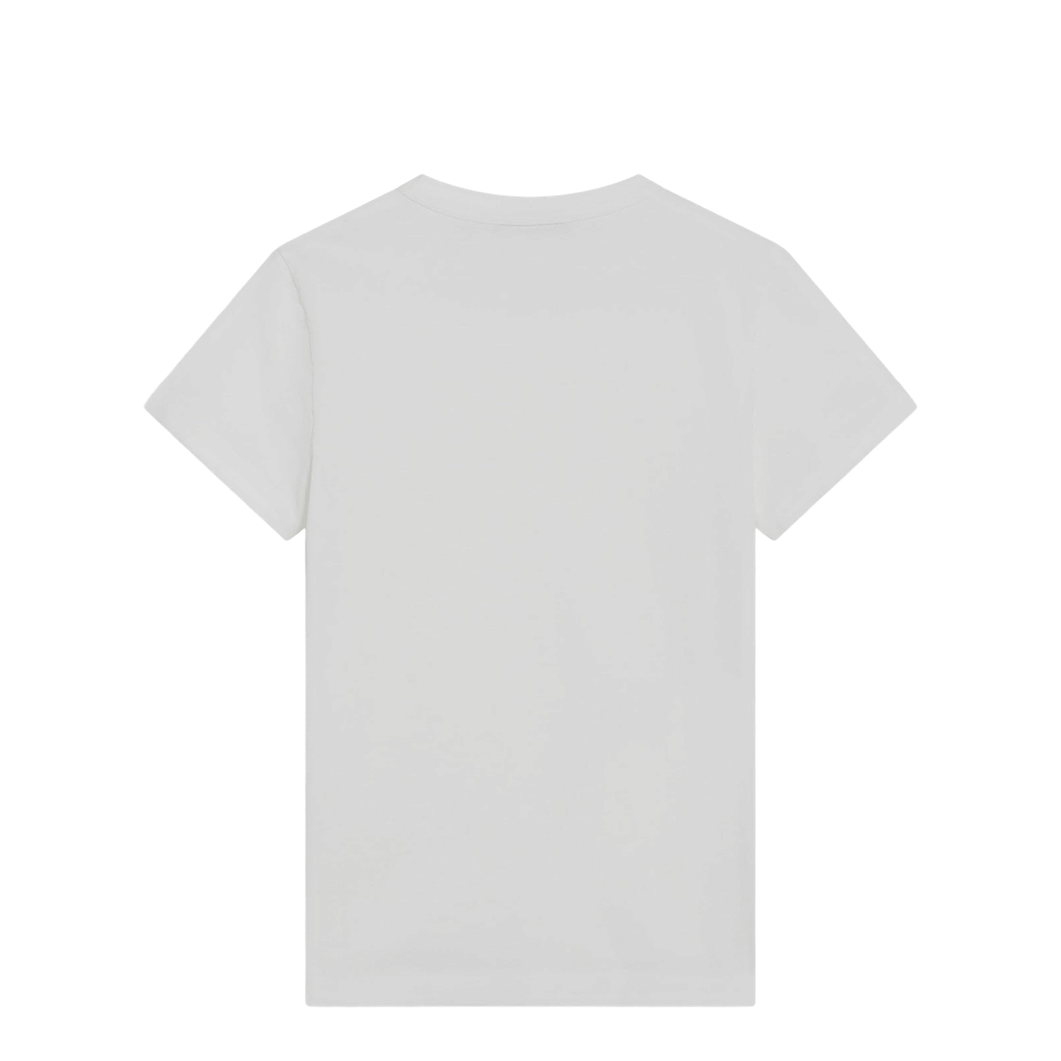 White Cotton Crew Neck T-Shirt