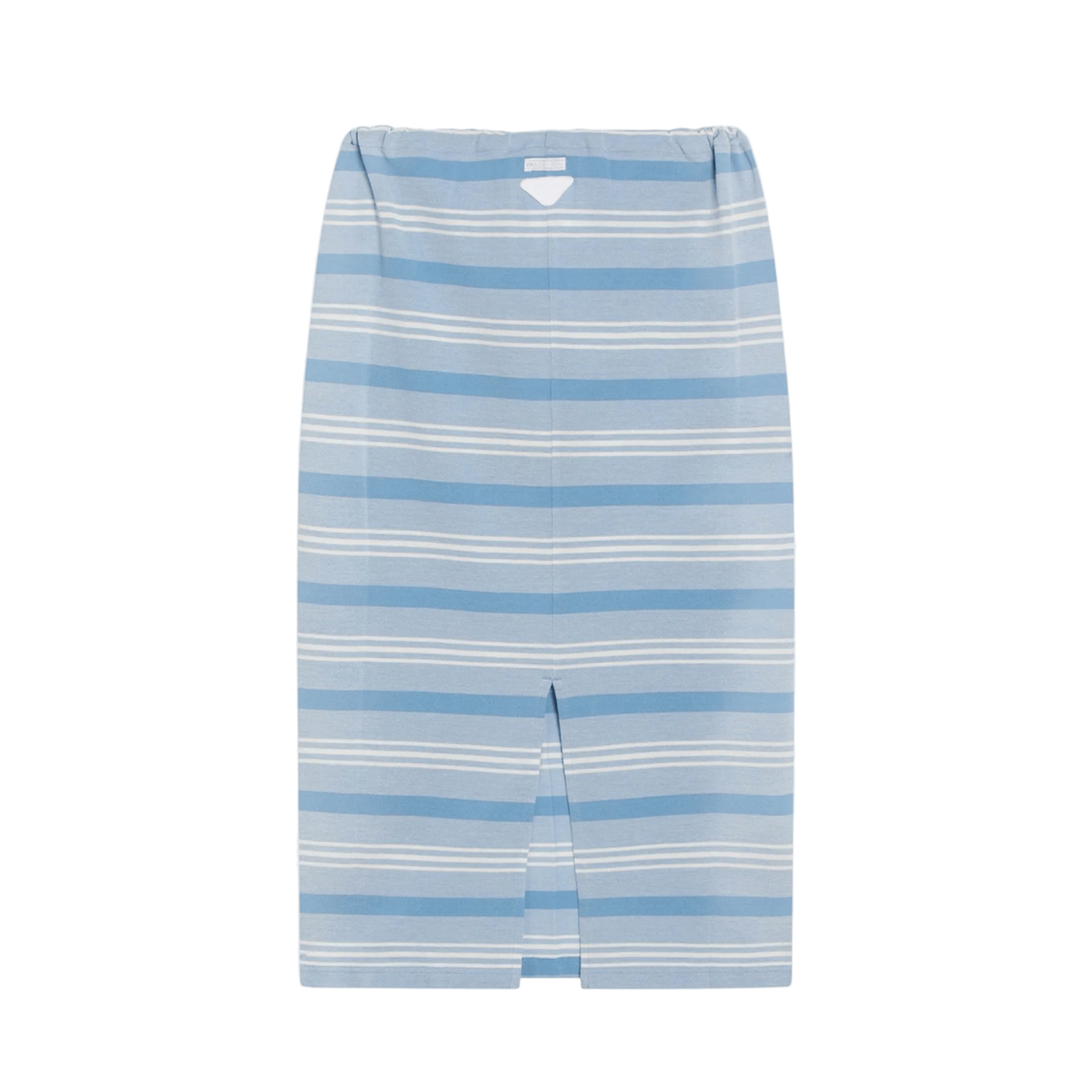 Midi Skirt in Striped Piquet Blue