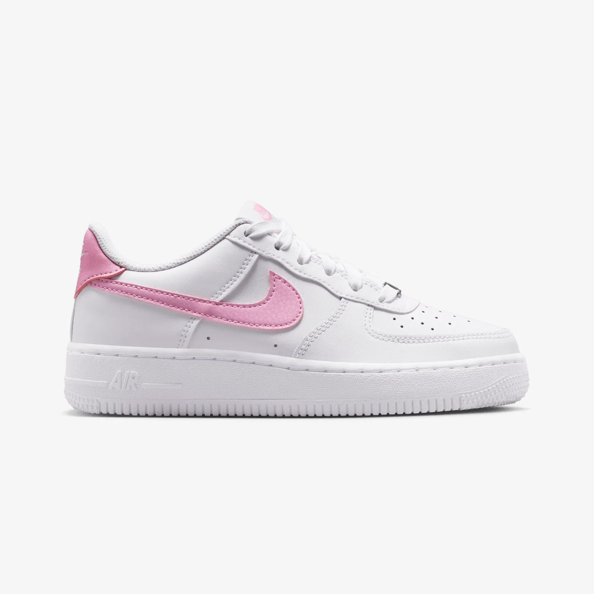 NIKE AIR FORCE 1 { WHITE/PINK RISE-WHITE