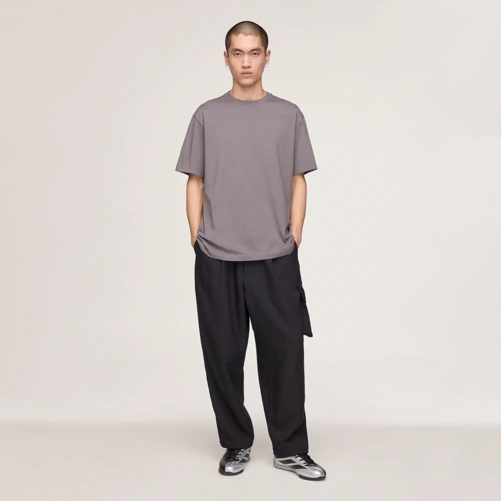 ADIDAS MERCEDES LOGO STACK { GRANITE