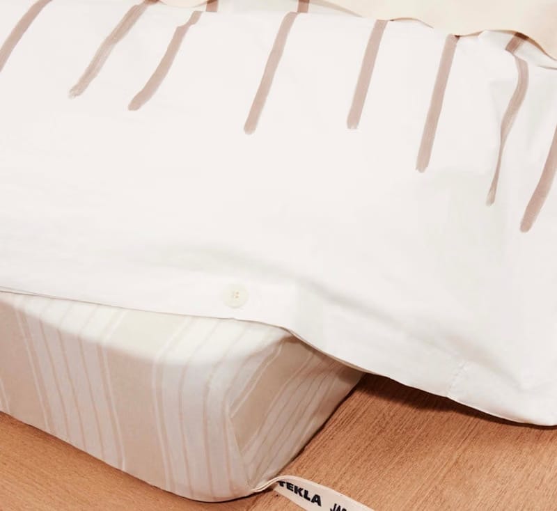 Jacquemus x Tekla La Housse de Couette (230x235) Almondine stripe