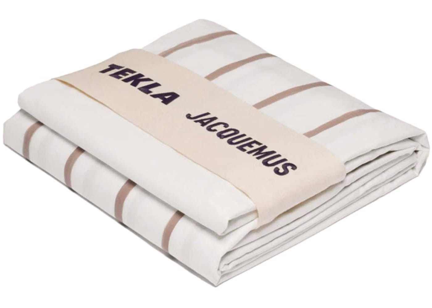 Jacquemus x Tekla La Housse de Couette (230x235) Almondine stripe