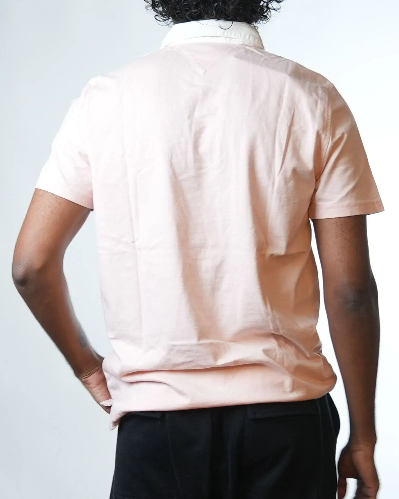 Tommy Hilfiger Pink Polo Neck T-Shirt (M)