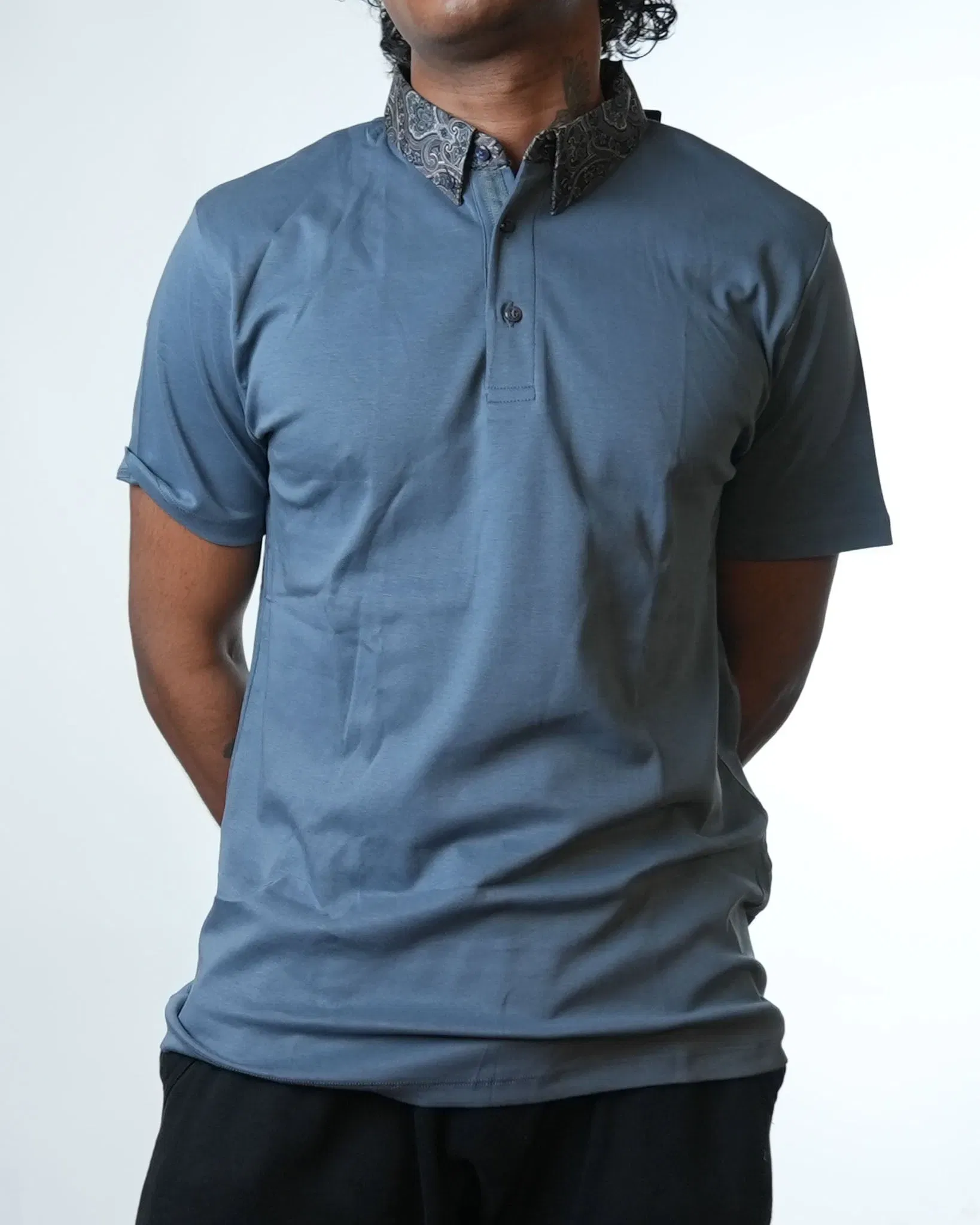 Rare Rabbit Blue Polo Neck T-Shirt (M)