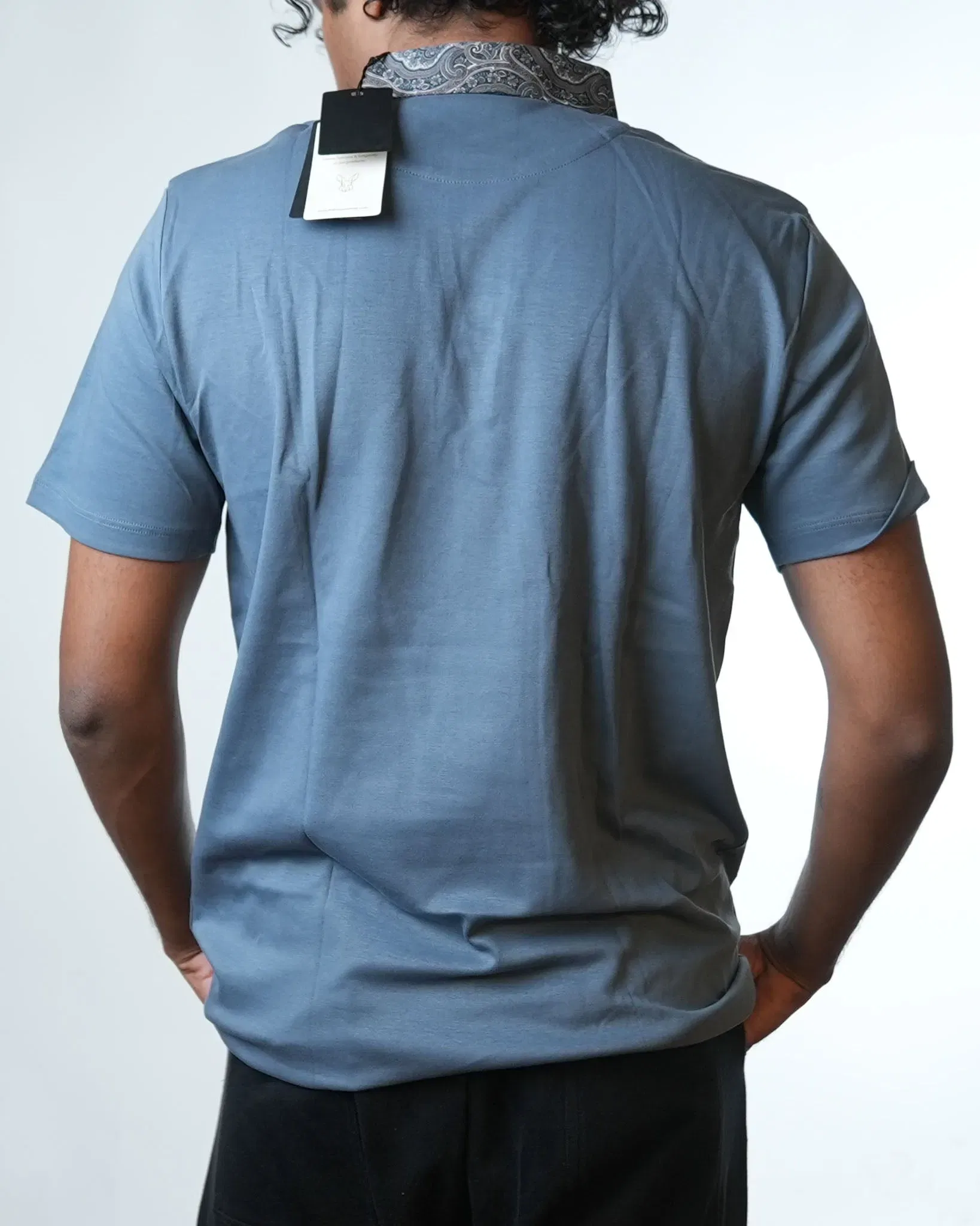 Rare Rabbit Blue Polo Neck T-Shirt (M)