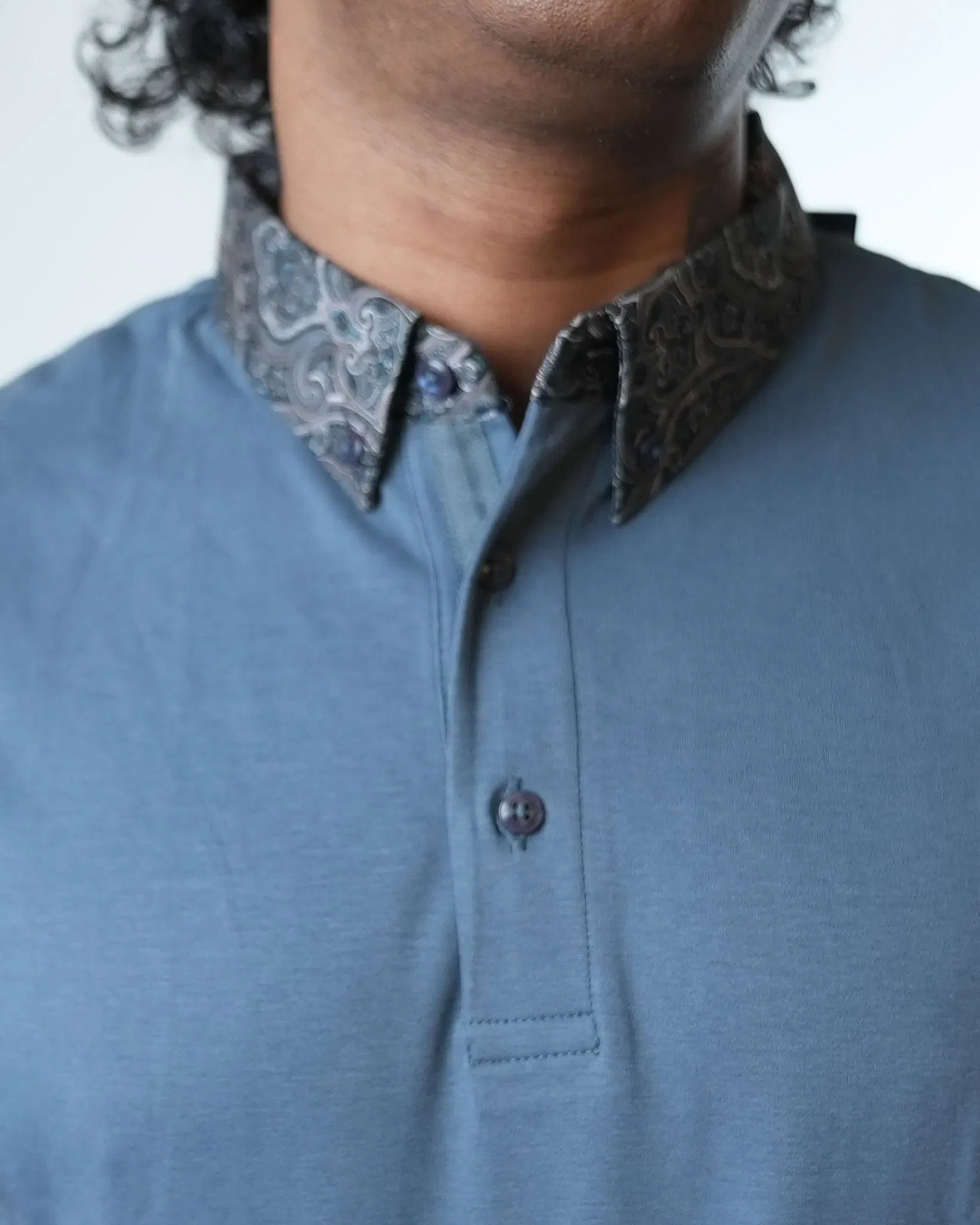 Rare Rabbit Blue Polo Neck T-Shirt (M)