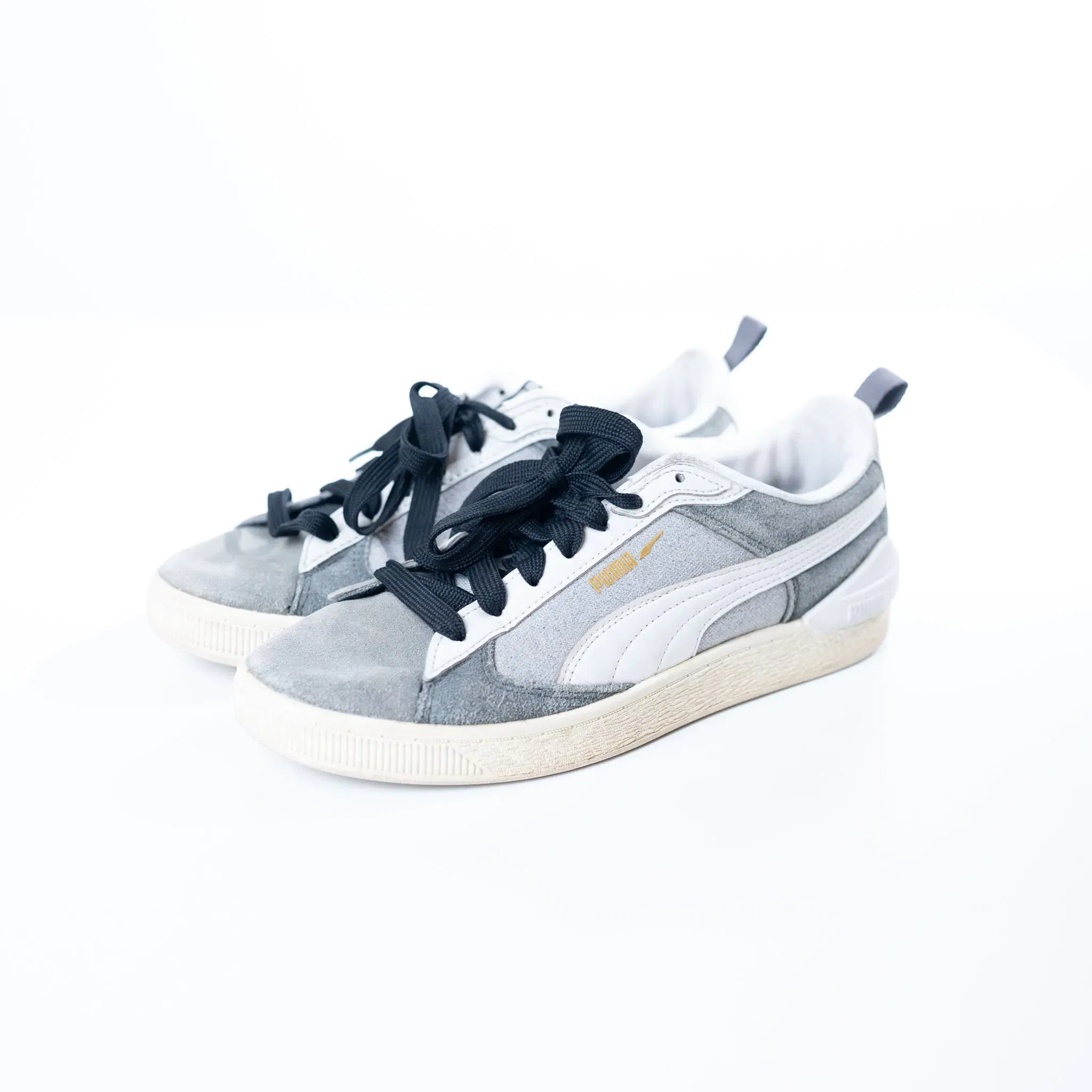Puma Grey Leather WTFormstripe2 Sneakers (UK 6)
