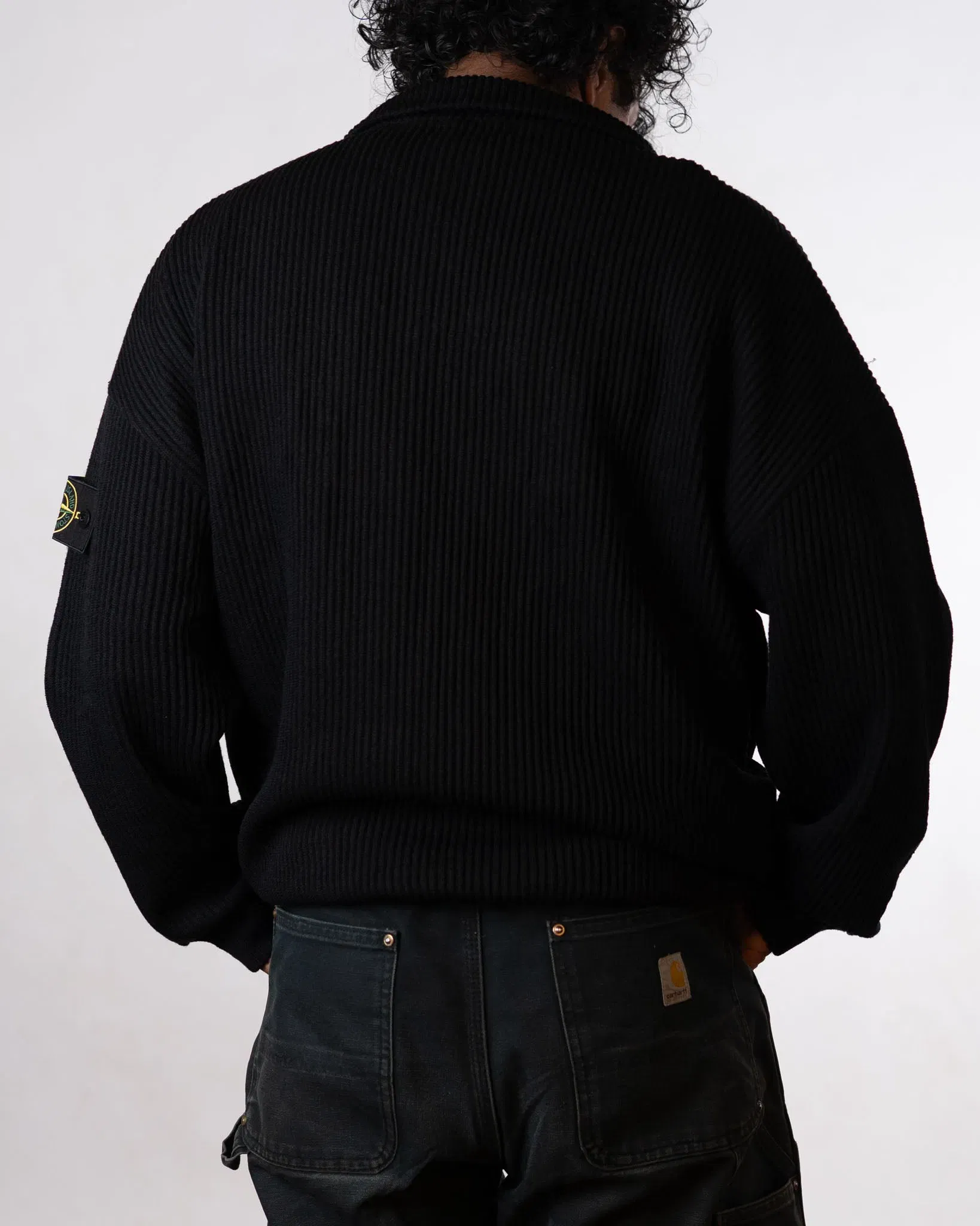 Stone Island Mens Black Sweater (LS)