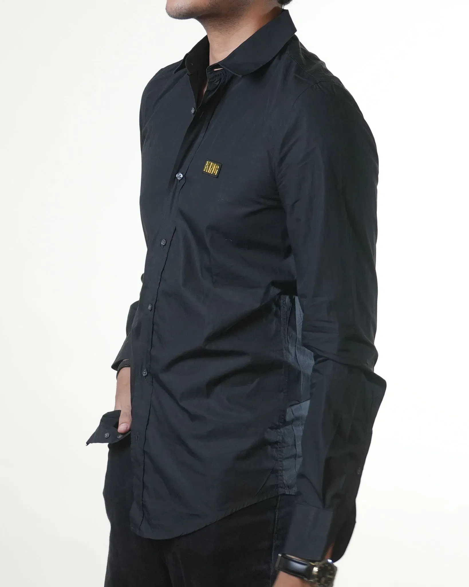The Emperor Black King Full Sleeve Shirt (XS)