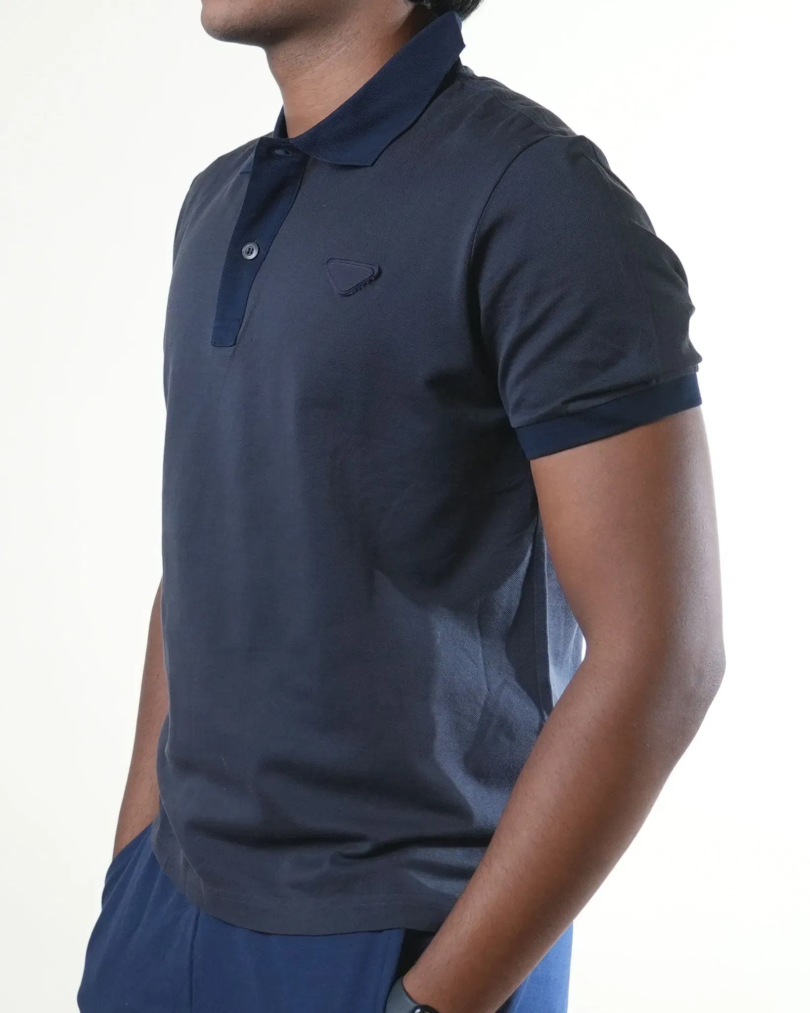 Prada Grey Collared T-Shirt (S)