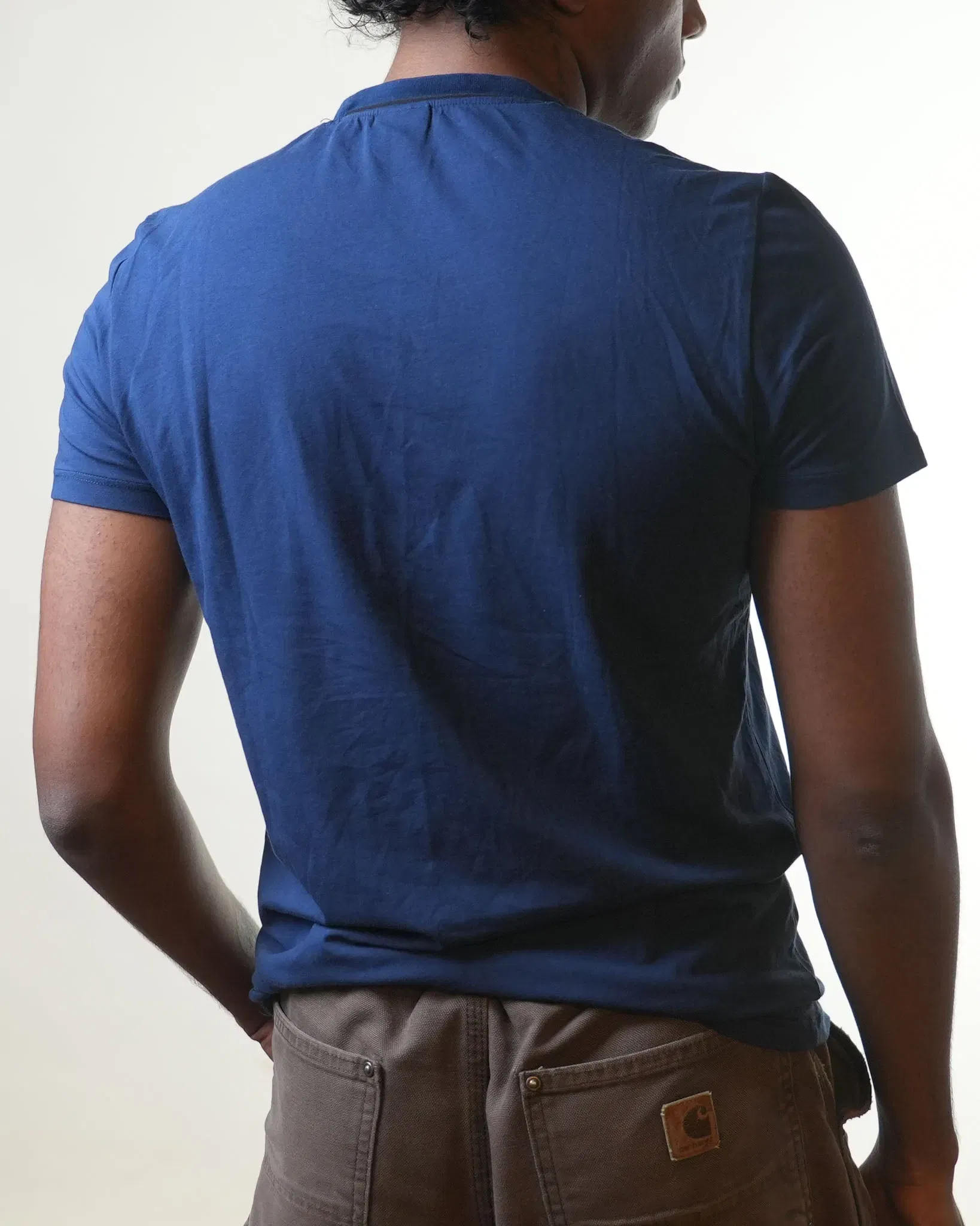 Gf Ferre Navy Blue Crewneck T-Shirt (S)