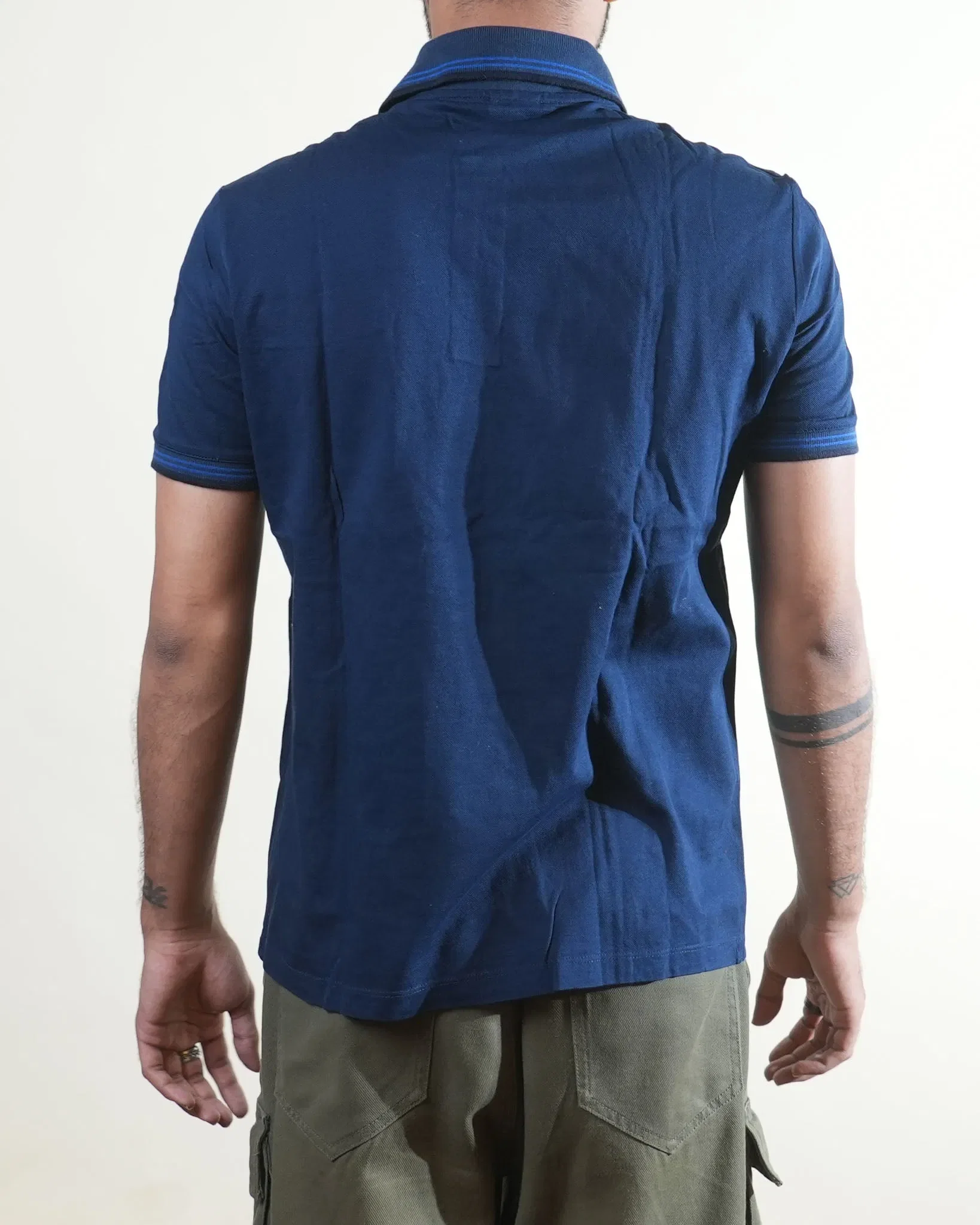 Gf Ferre Navy Blue Polo T-Shirt (S)