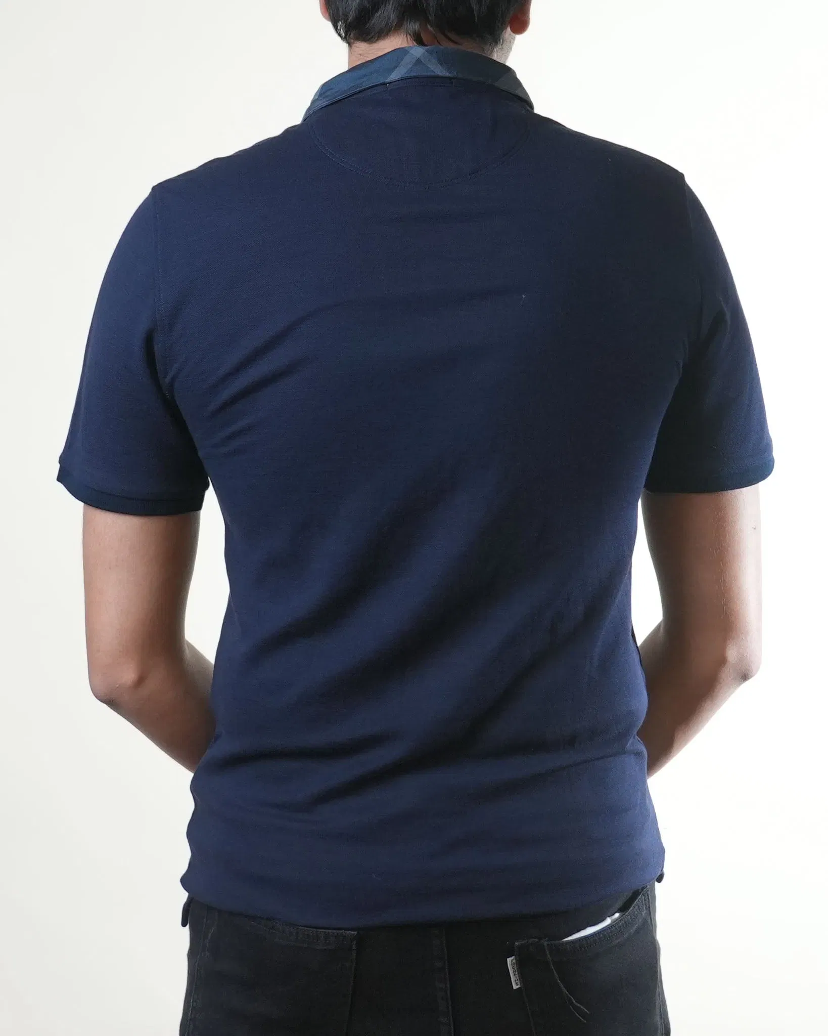 Burberry Brit Navy Blue Polo T-Shirt (S)