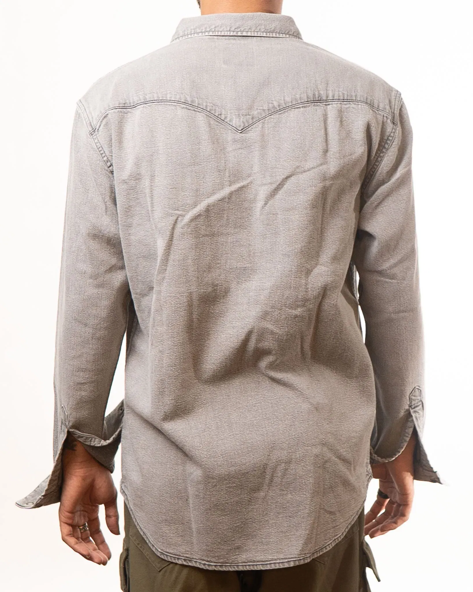 Levis Light Grey Denim Shirt (M)