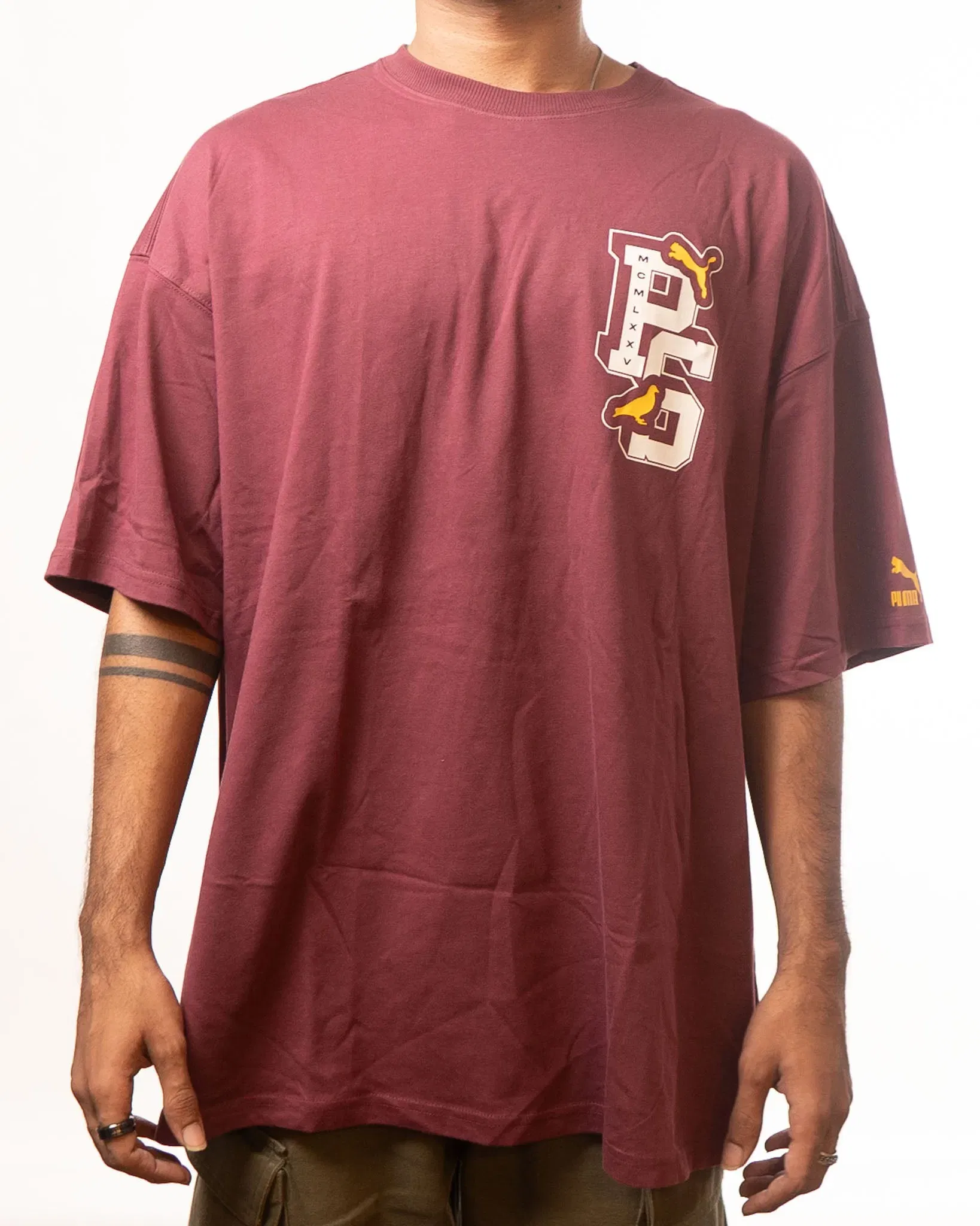 Puma x Staple Red Graphic Print Loose Fit T-Shirt (L)