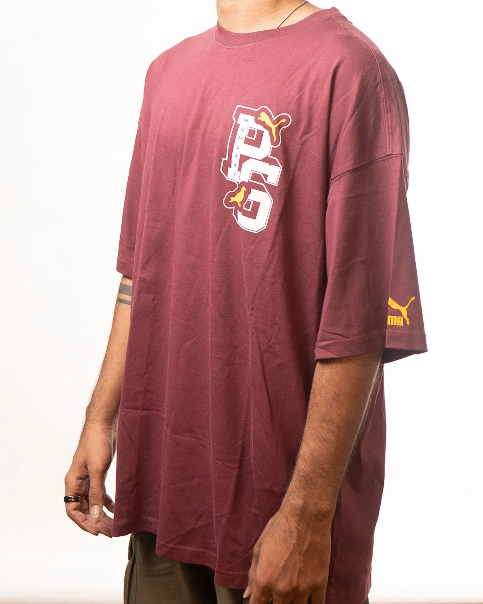 Puma x Staple Red Graphic Print Loose Fit T-Shirt (L)