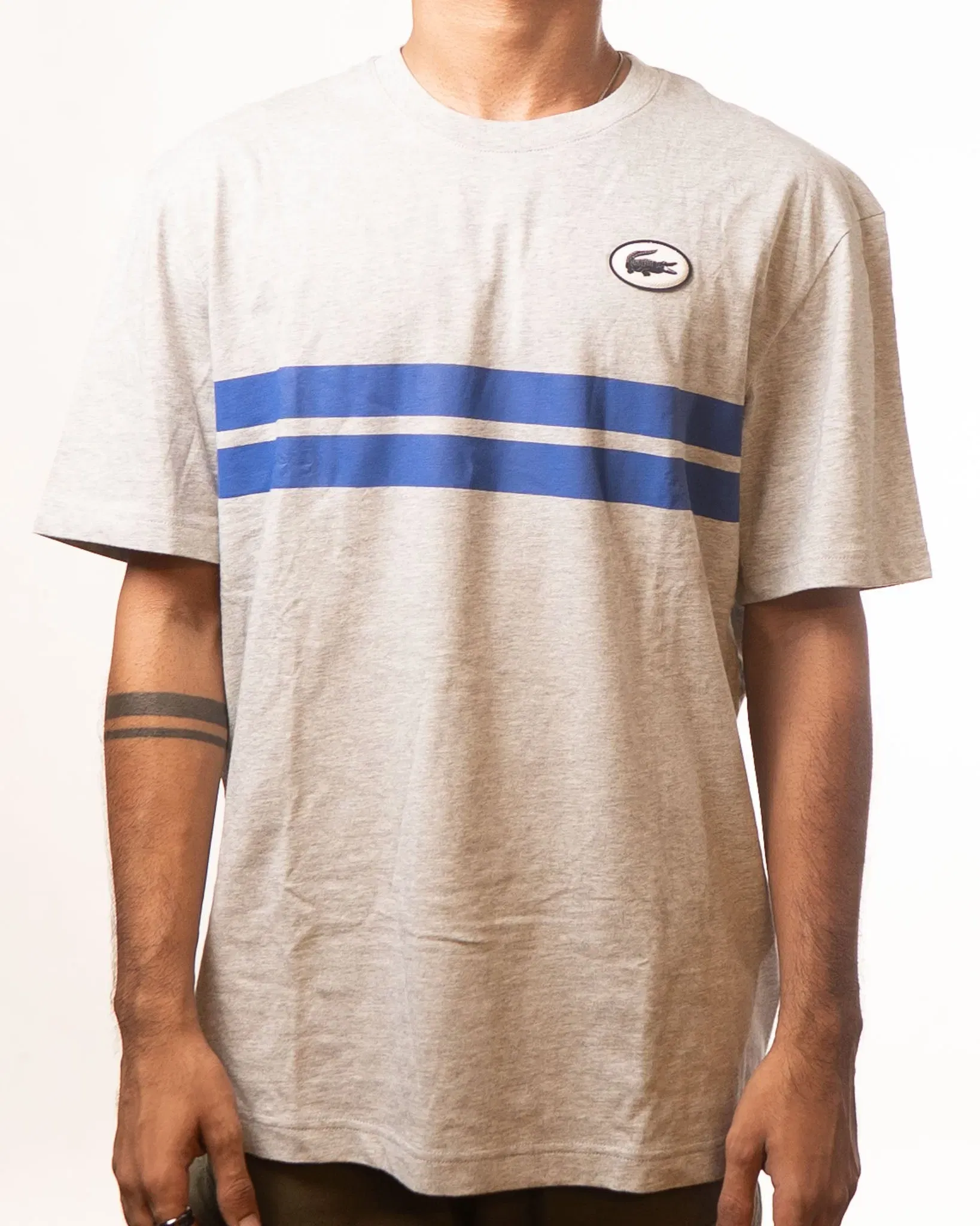 Lacoste Grey Crewneck T-Shirt (M)