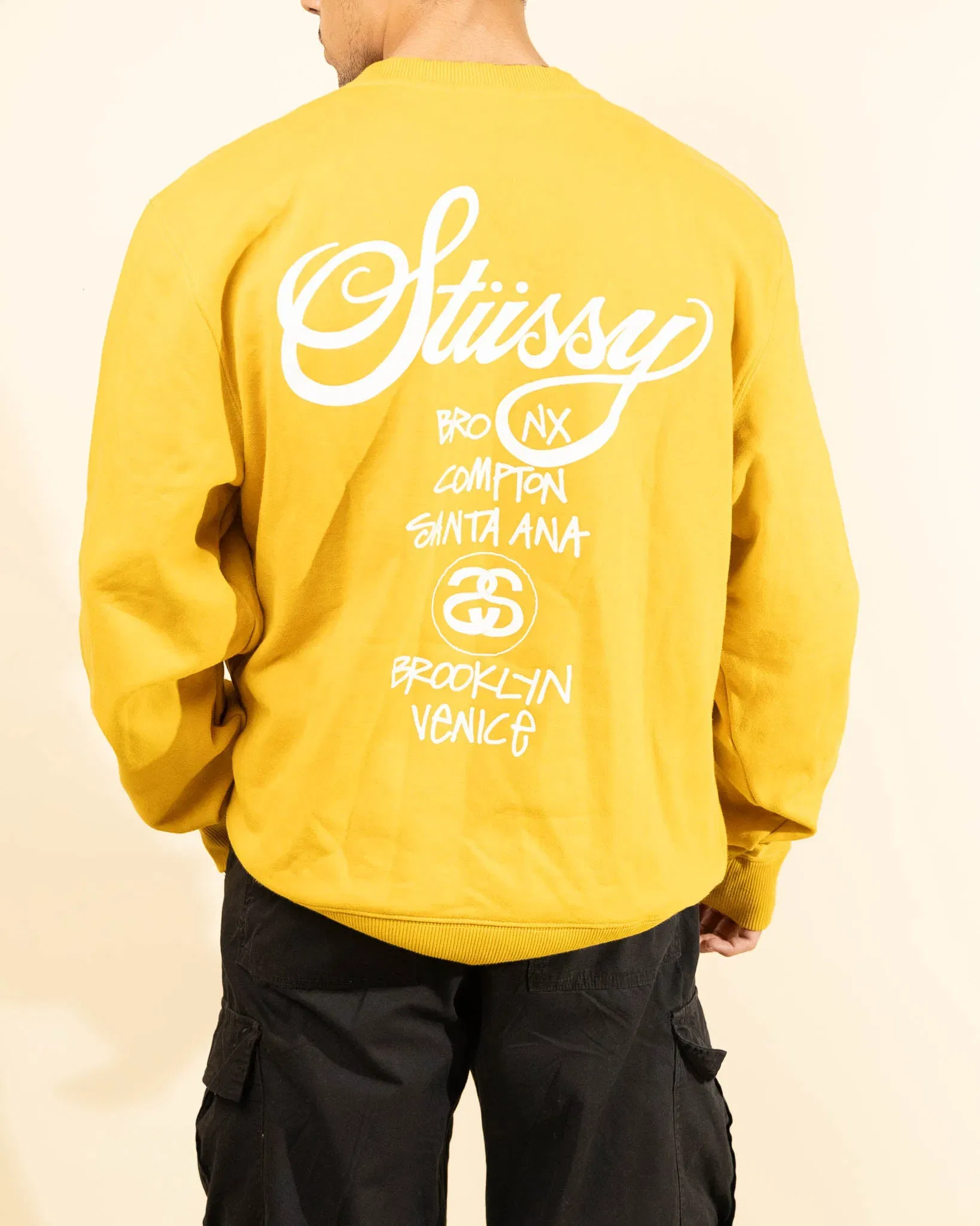 Stussy DSM World Tour Crewneck Yellow (L)