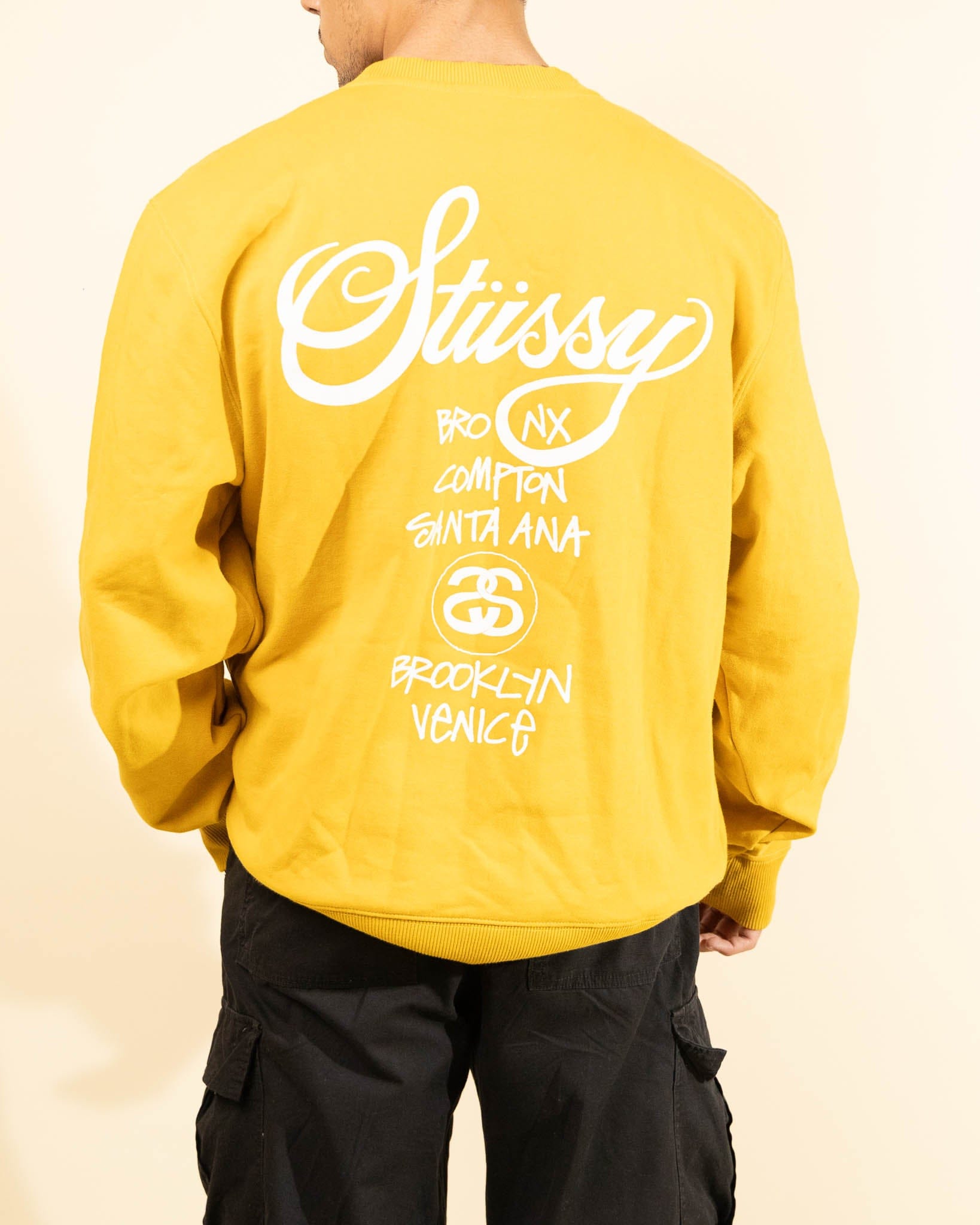 Stussy DSM World Tour Crewneck Yellow (L)