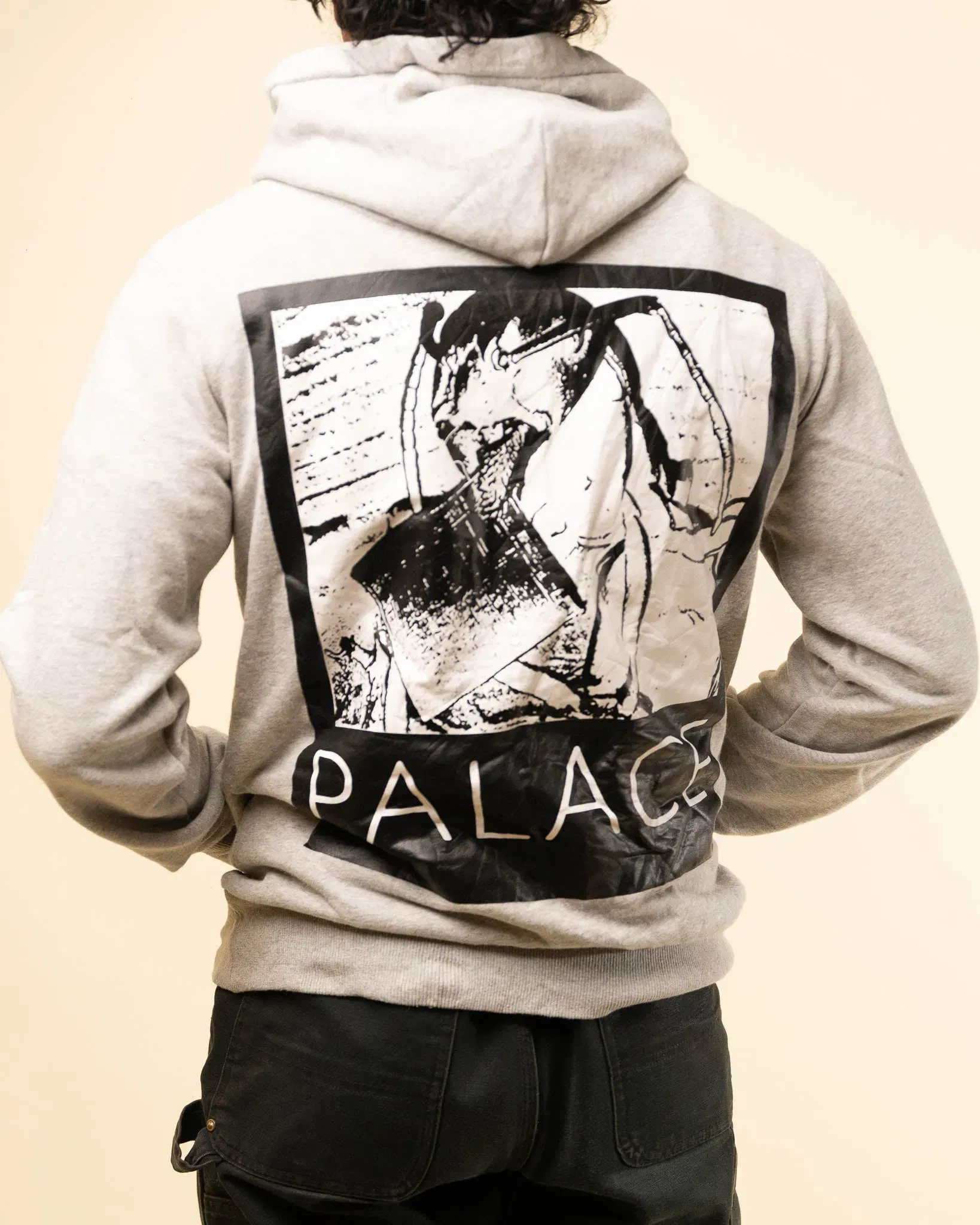 Palace Graphic Chip Hoodie - Grey (S)