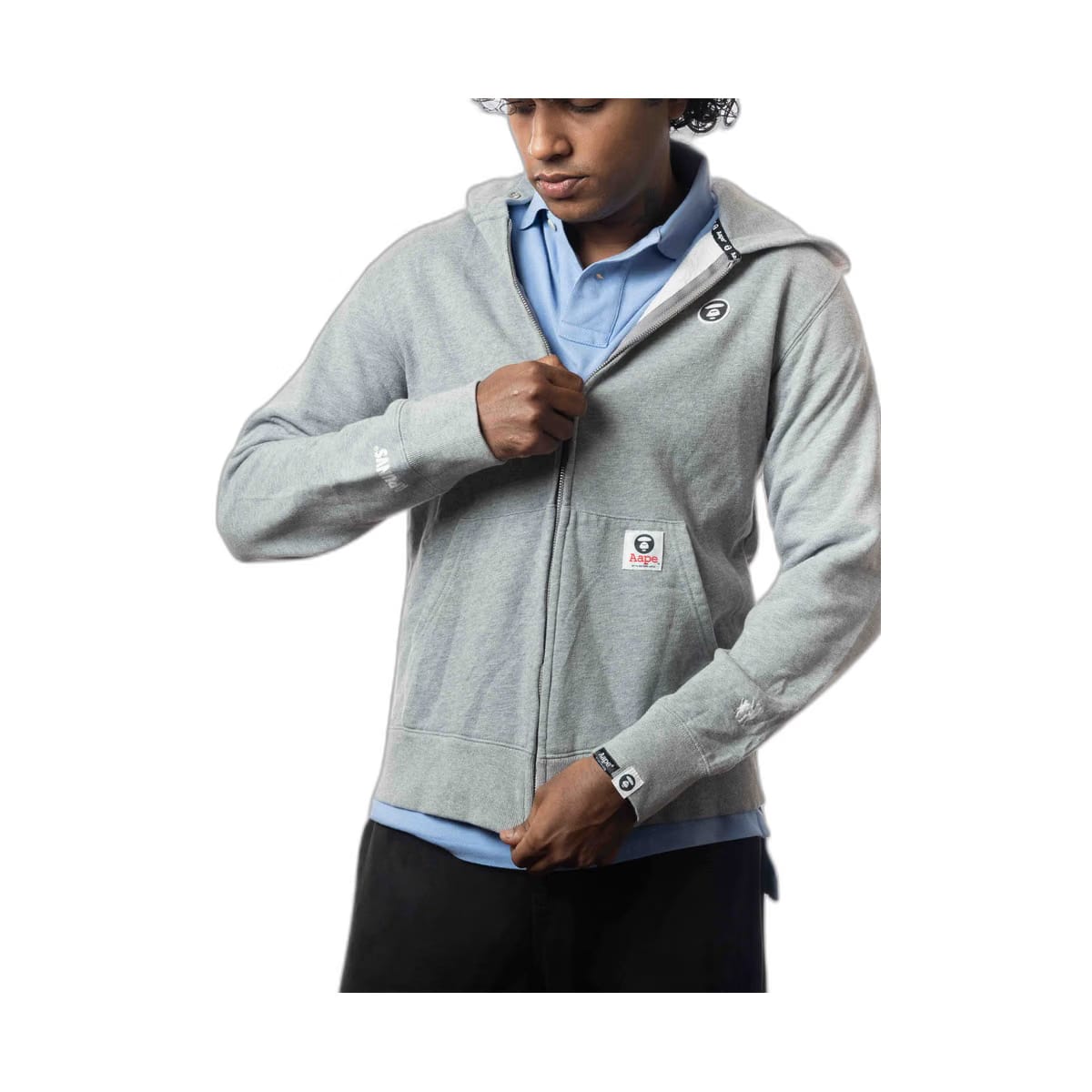 Aape By A Bathing Ape Grey Hoodie (M)