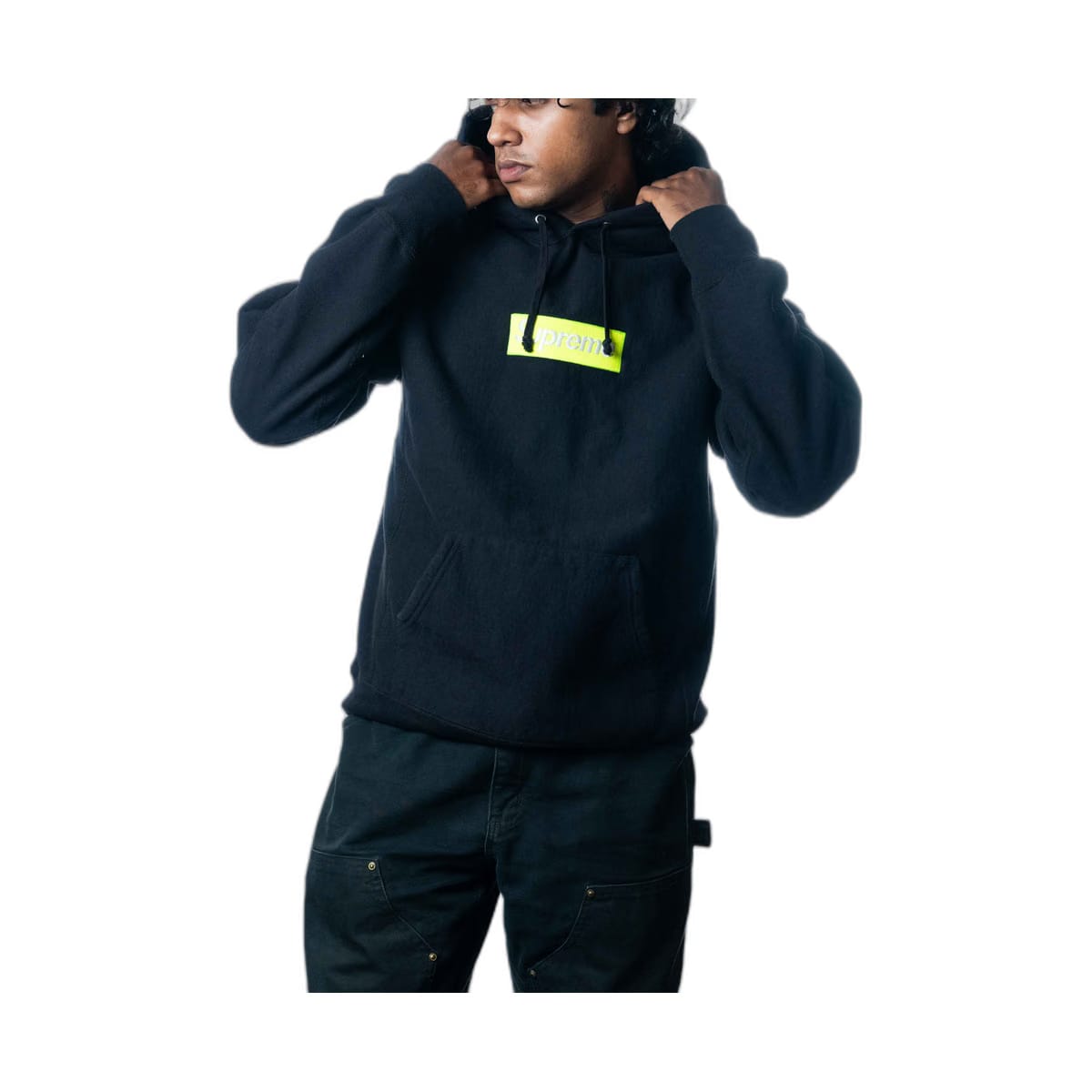 Supreme 2017 Lime Green Box Logo Hoodie (M)