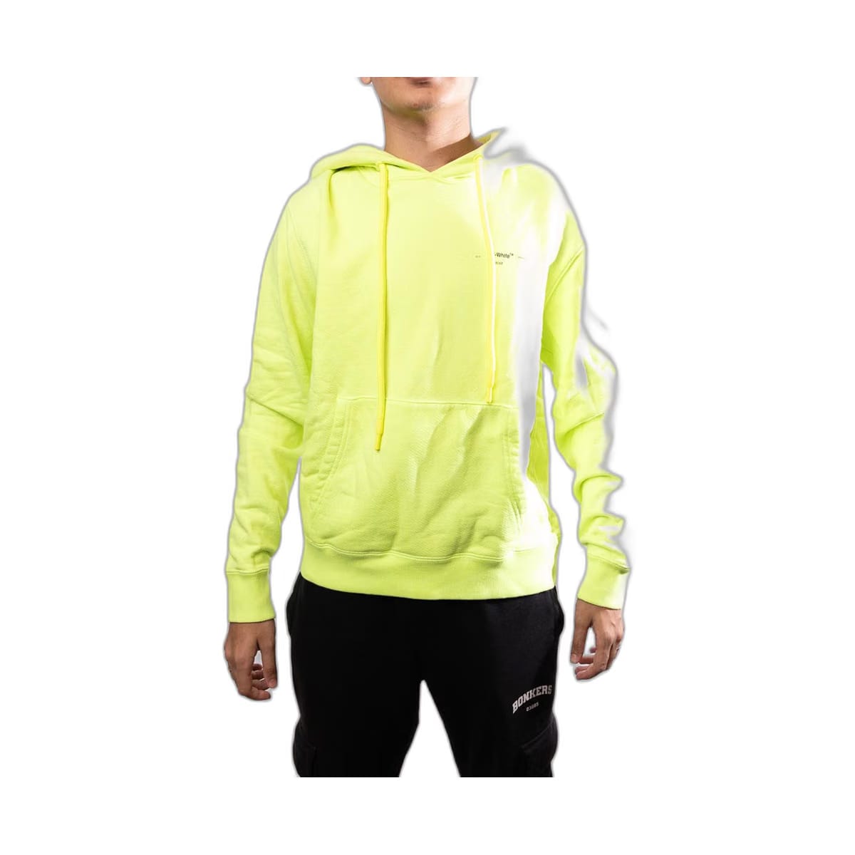 Off-White Logo Slim Hooded - Neon Green (M)