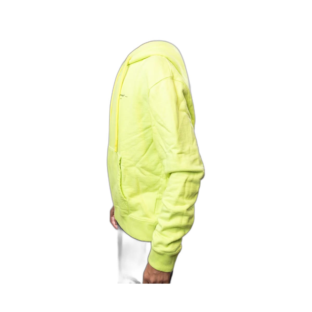 Off-White Logo Slim Hooded - Neon Green (M)