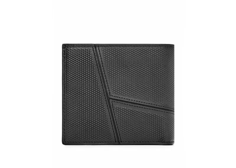 LOEWE Puzzle Bifold Coin Wallet In Diamond Calfskin Black