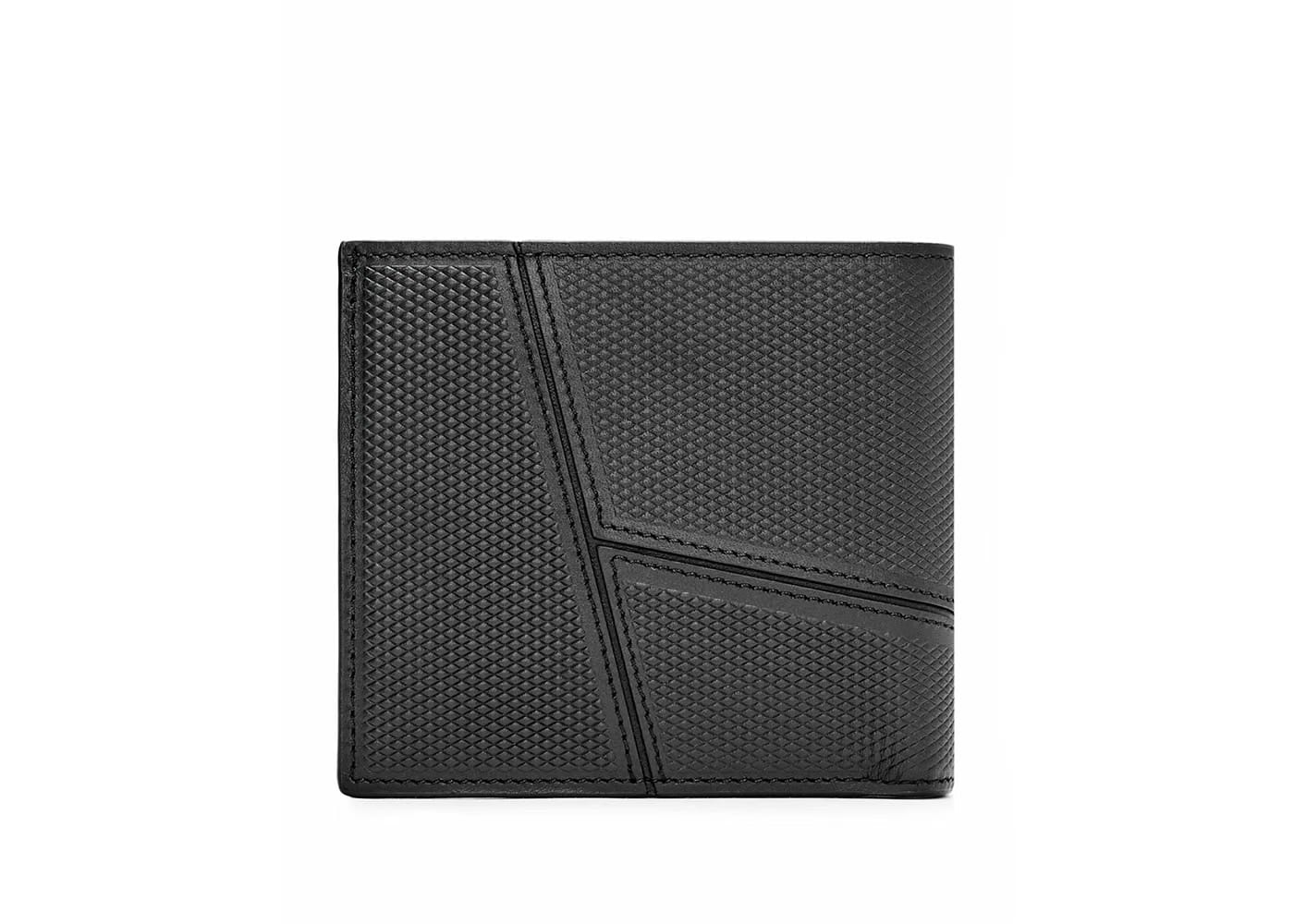 LOEWE Puzzle Bifold Coin Wallet In Diamond Calfskin Black