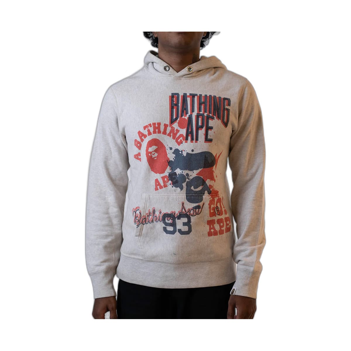 Aape By A Bathing Ape Multi-Logo Pullover Hoodie (M)