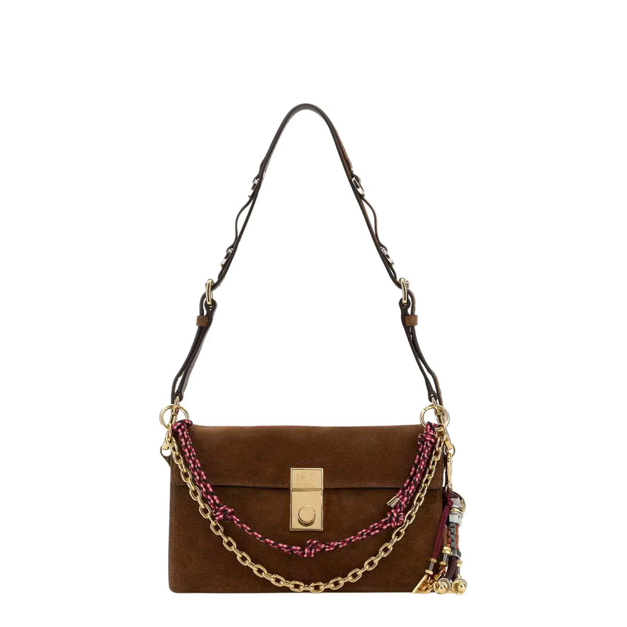 Brown Suede Small Soft Sound Shoulder Bag