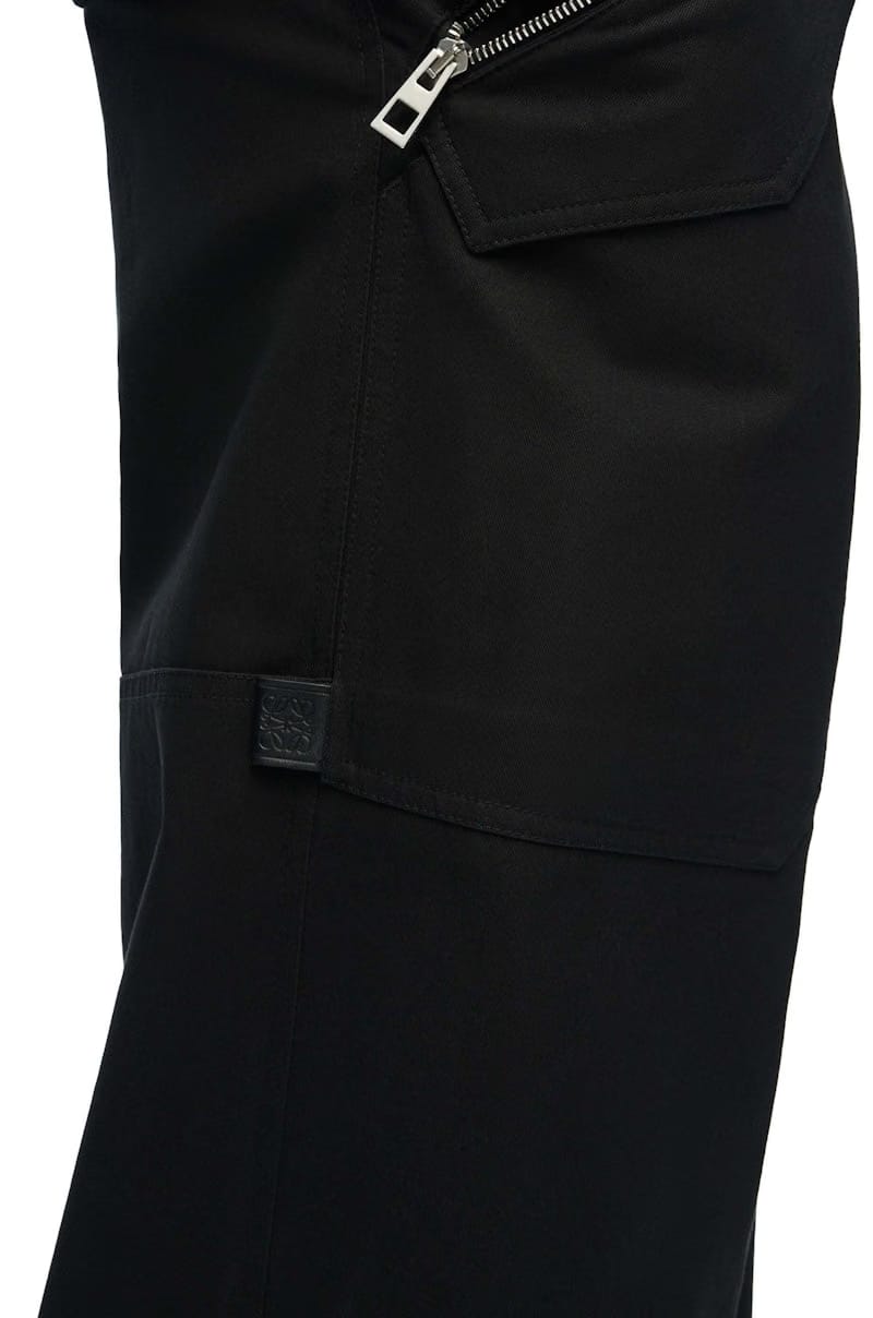 LOEWE Cargo Trousers in Cotton Black