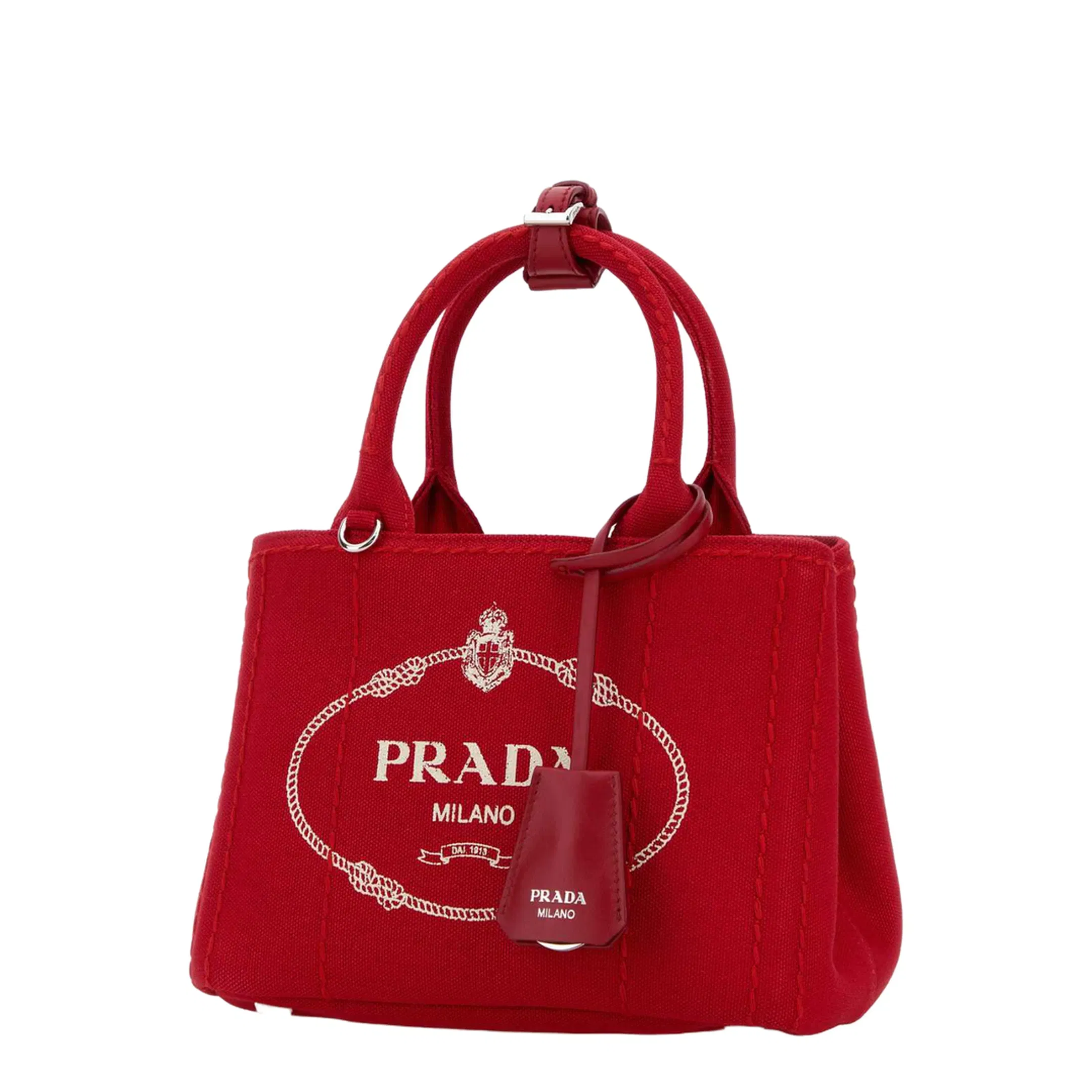 Red Canvas Mini Handbag