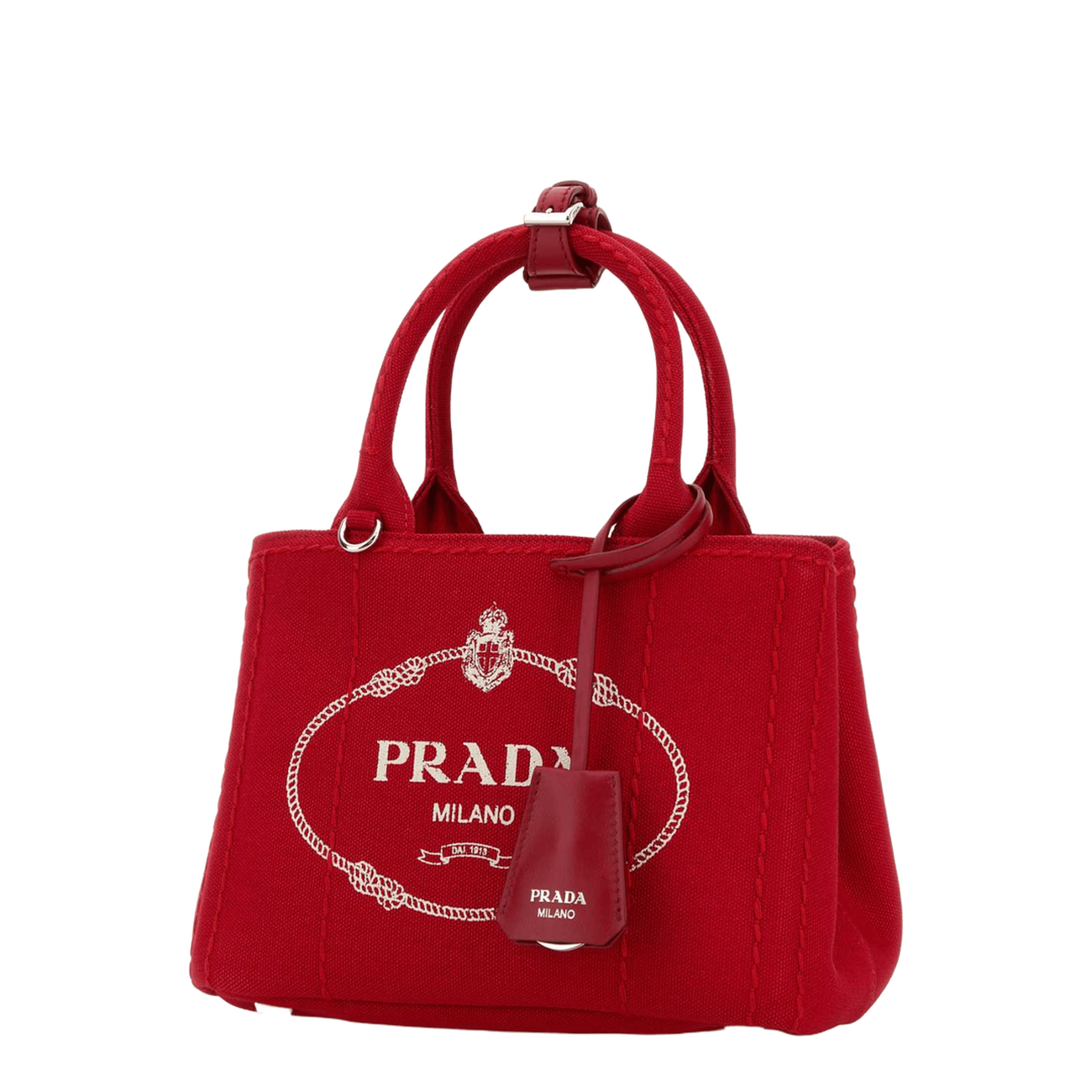 Red Canvas Mini Handbag