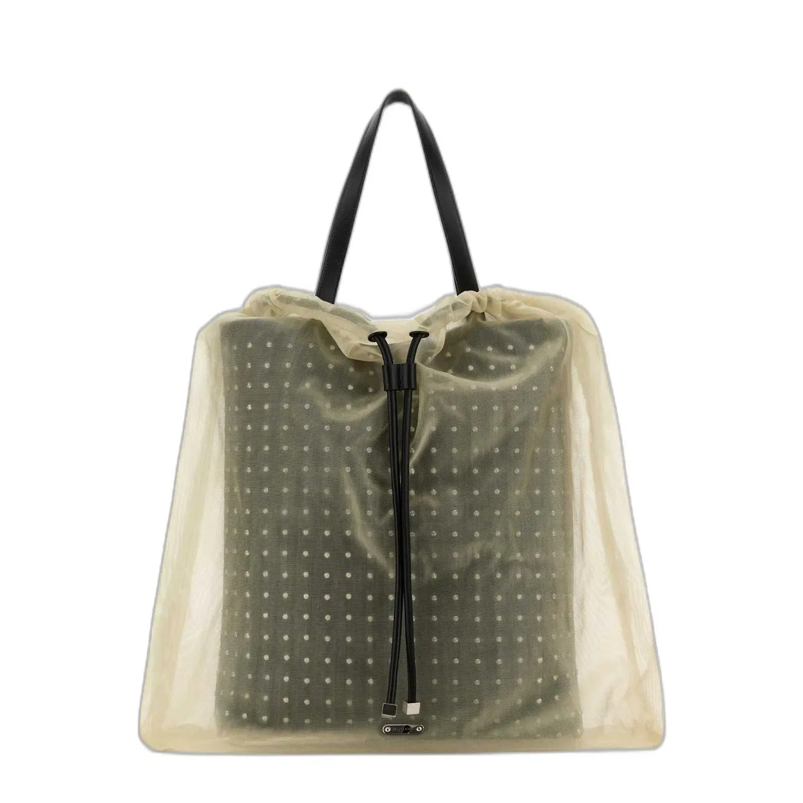 Two-tone Leather And Tulle Nebula Shopping
