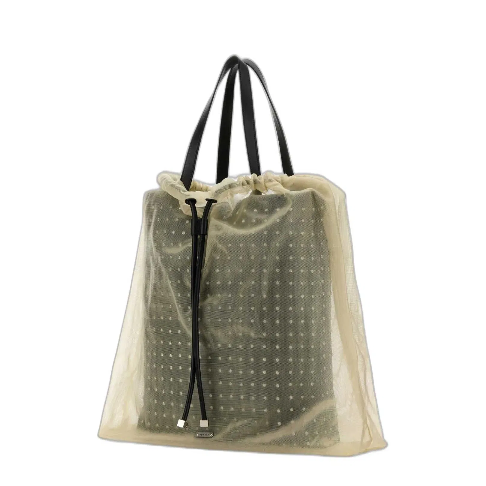 Two-tone Leather And Tulle Nebula Shopping