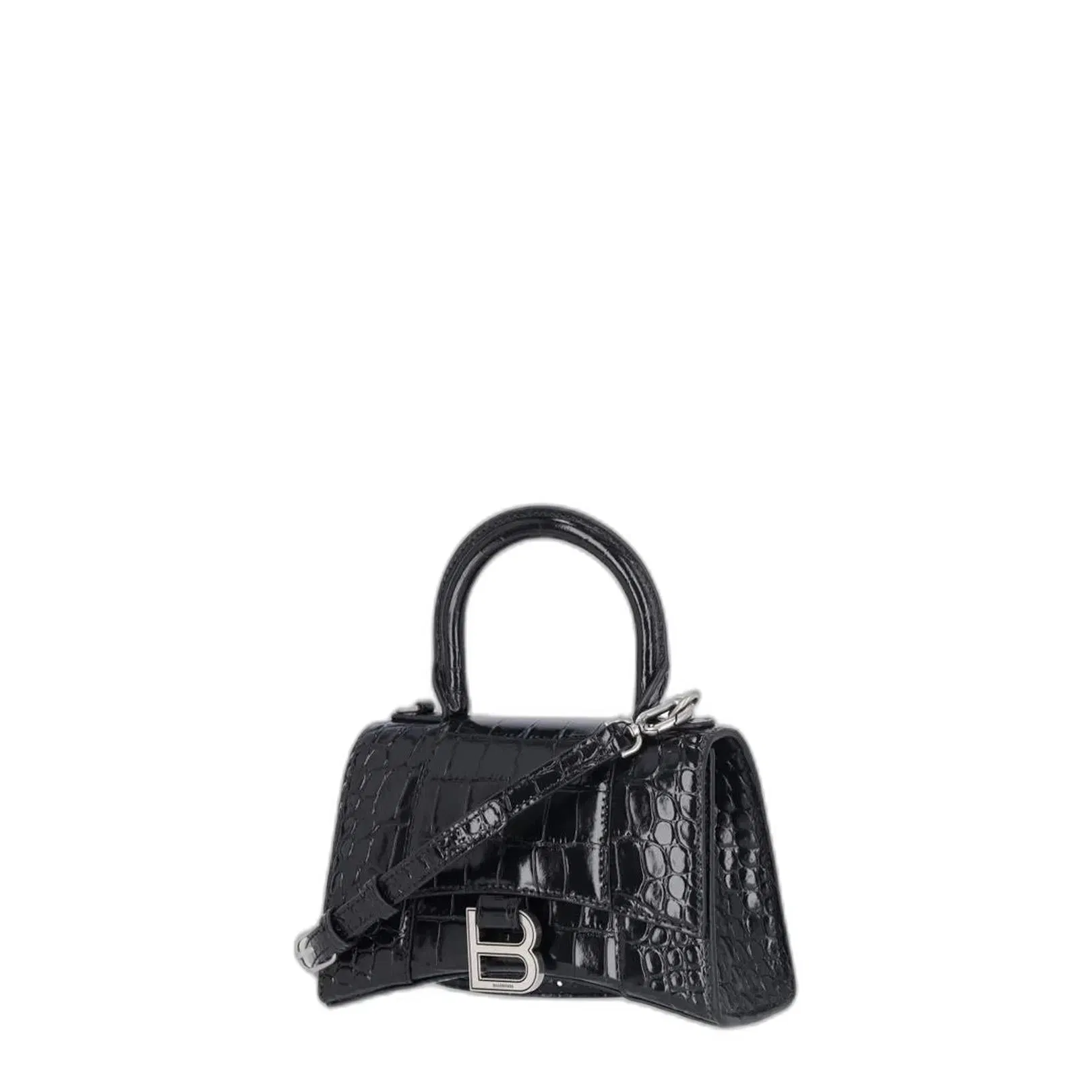 Hourglass Xs Logo Plaque Tote Bag