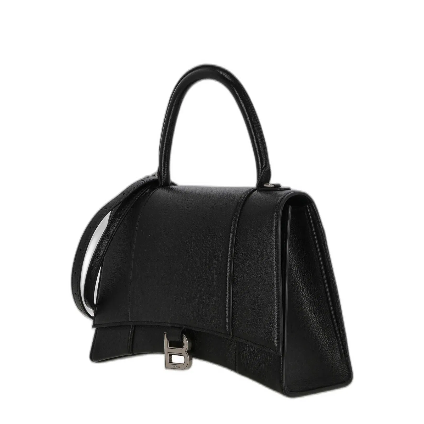 Hourglass Top Handle Bag in Black