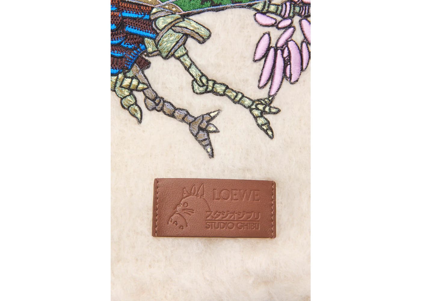 LOEWE x Howls Moving Castle Scarf In Mohair And Wool Blend White