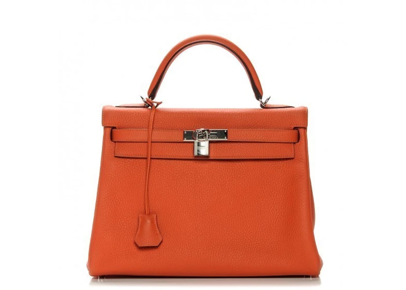 Hermes Kelly Retourne Taurillon Clemence 32 Feu
