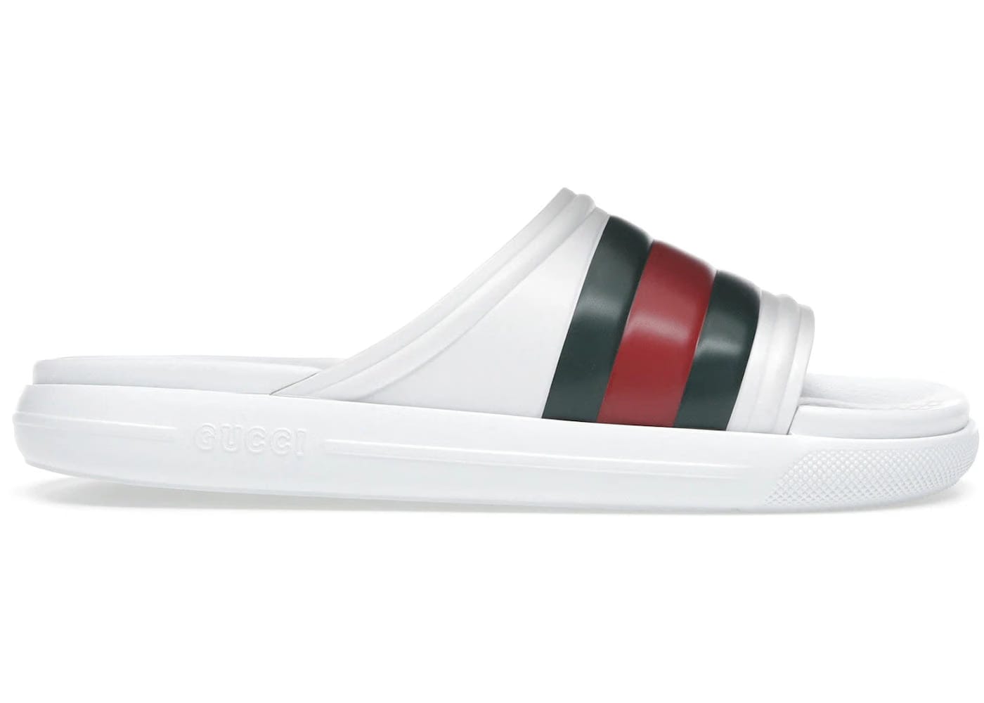 Gucci Web Slide Sandal White Green Red