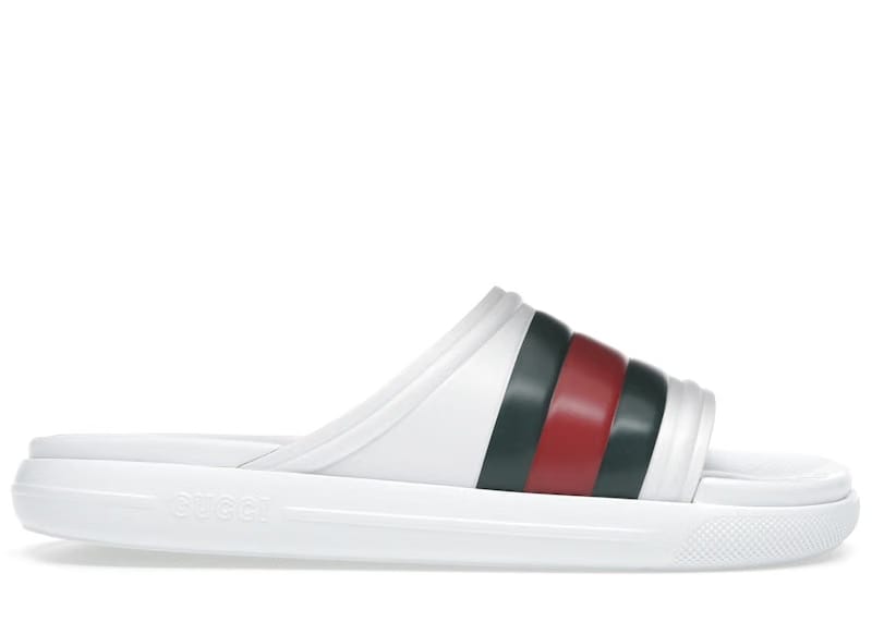 Gucci Web Slide Sandal White Green Red