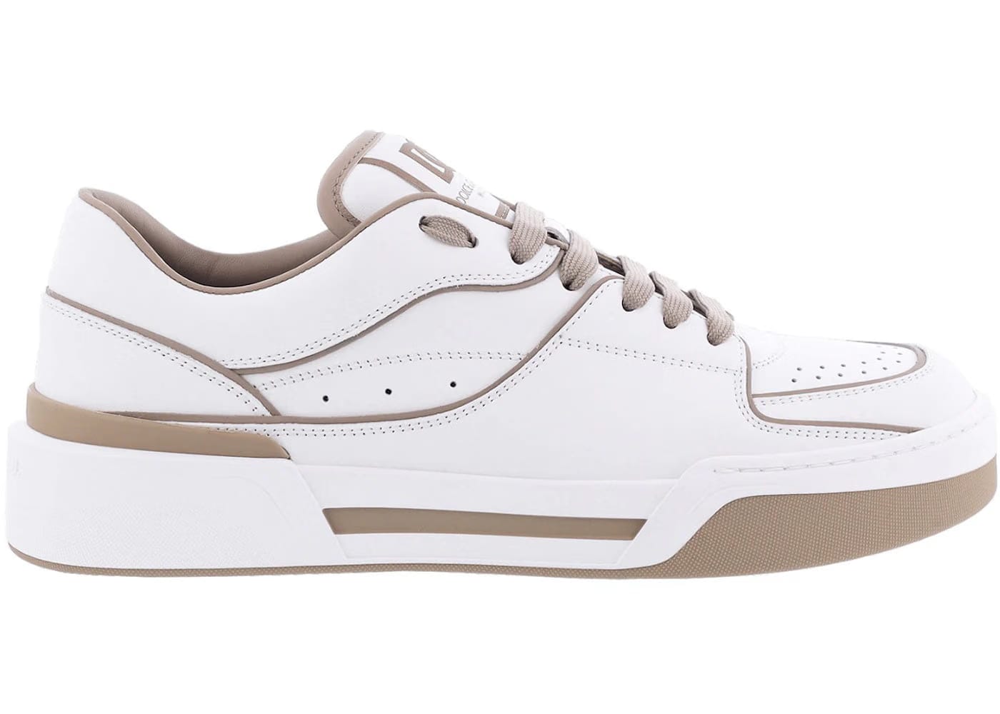 Dolce & Gabbana New Roma Low Bianco Taupe