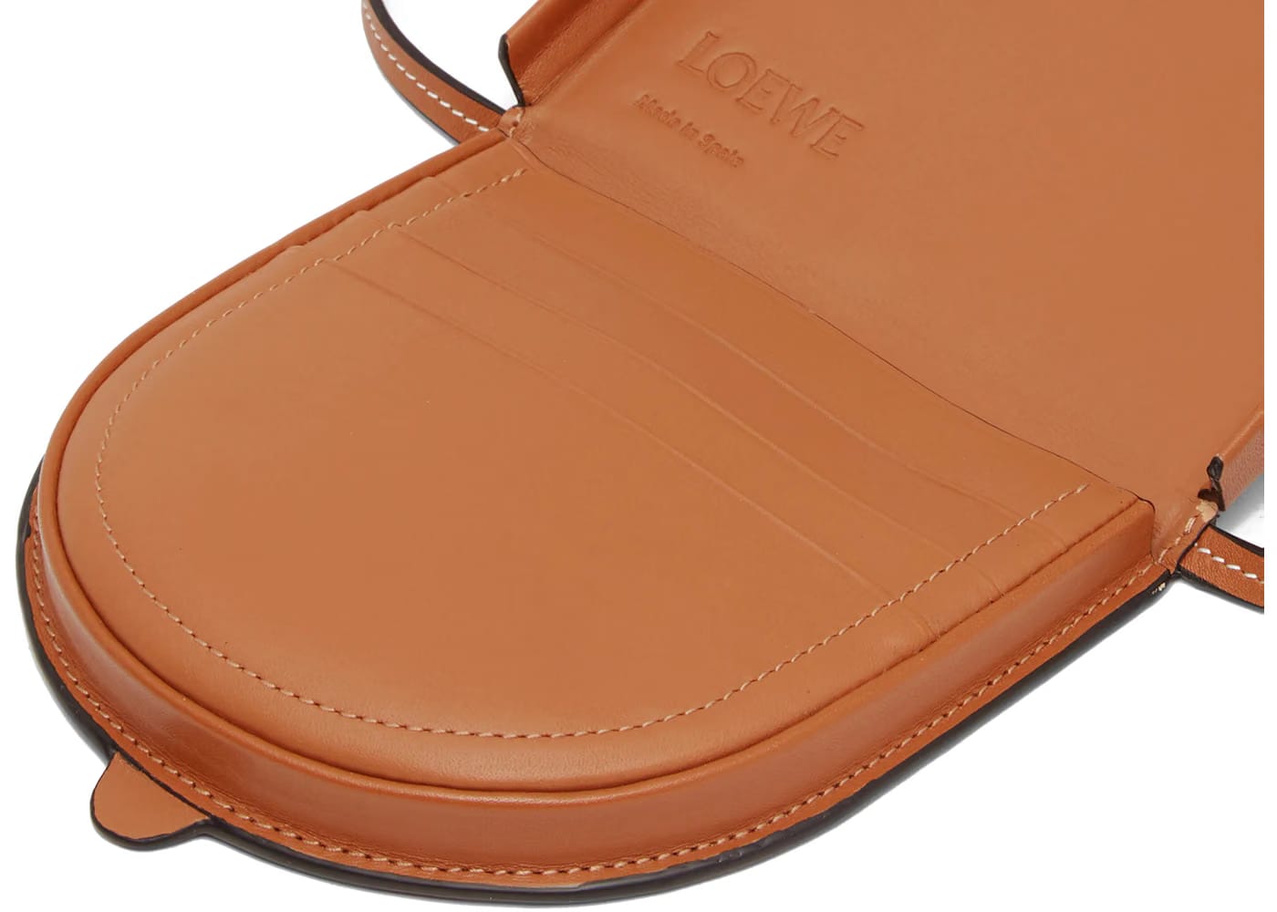 LOEWE Small Heel Pouch Shopper Bag Tan