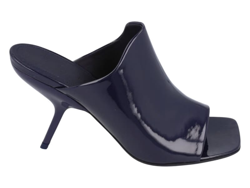 Ferragamo Era Patent Leather Mules Blue (Women's)