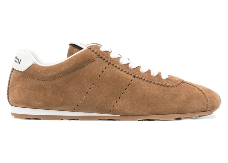 Miu Miu Plume Suede Sneaker Cannella (Women's)